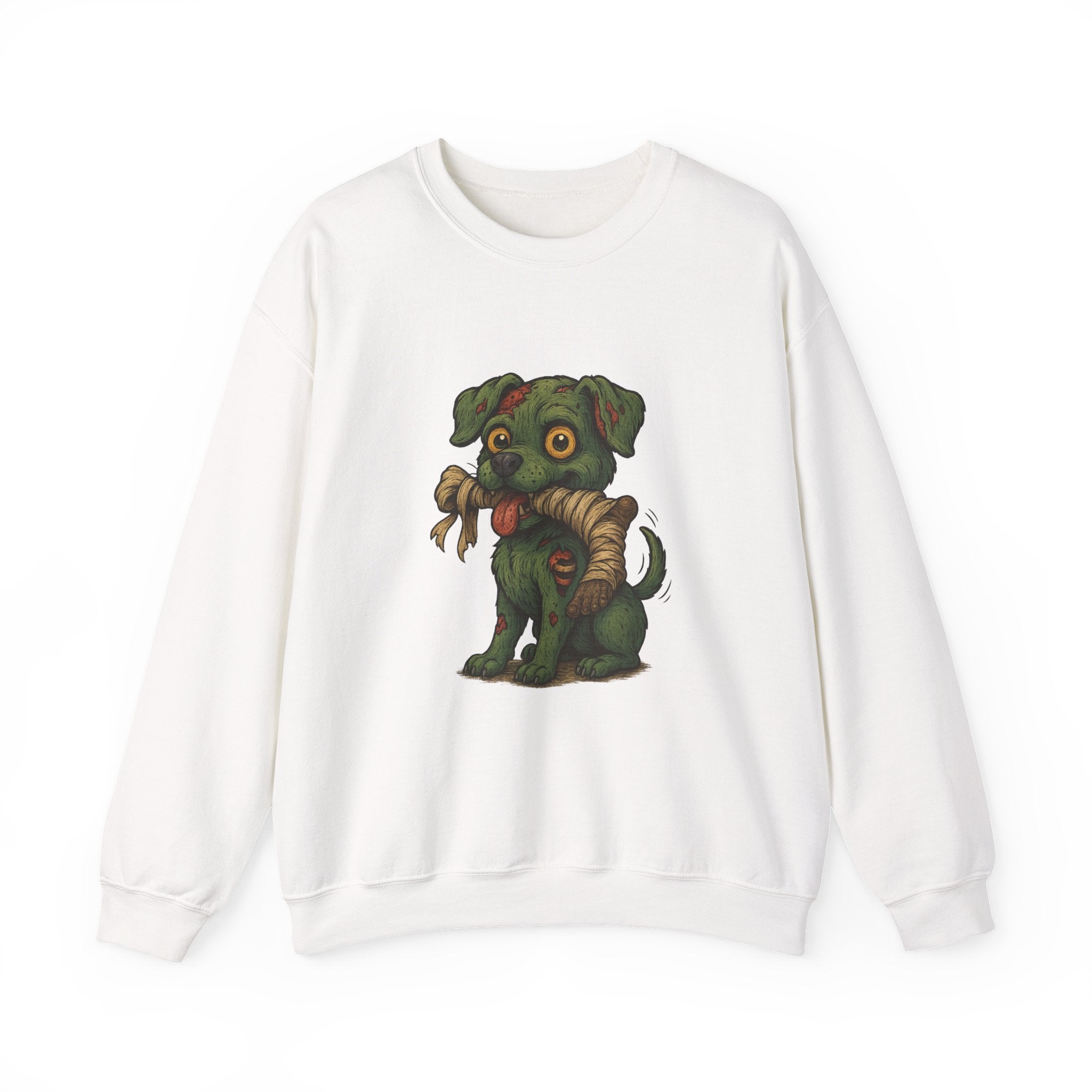 Zombie Pup Sweatshirt | Cute Dog Design, Animal Lover Gift, Warm Crewneck, Halloween Apparel, Cozy Casual Wear