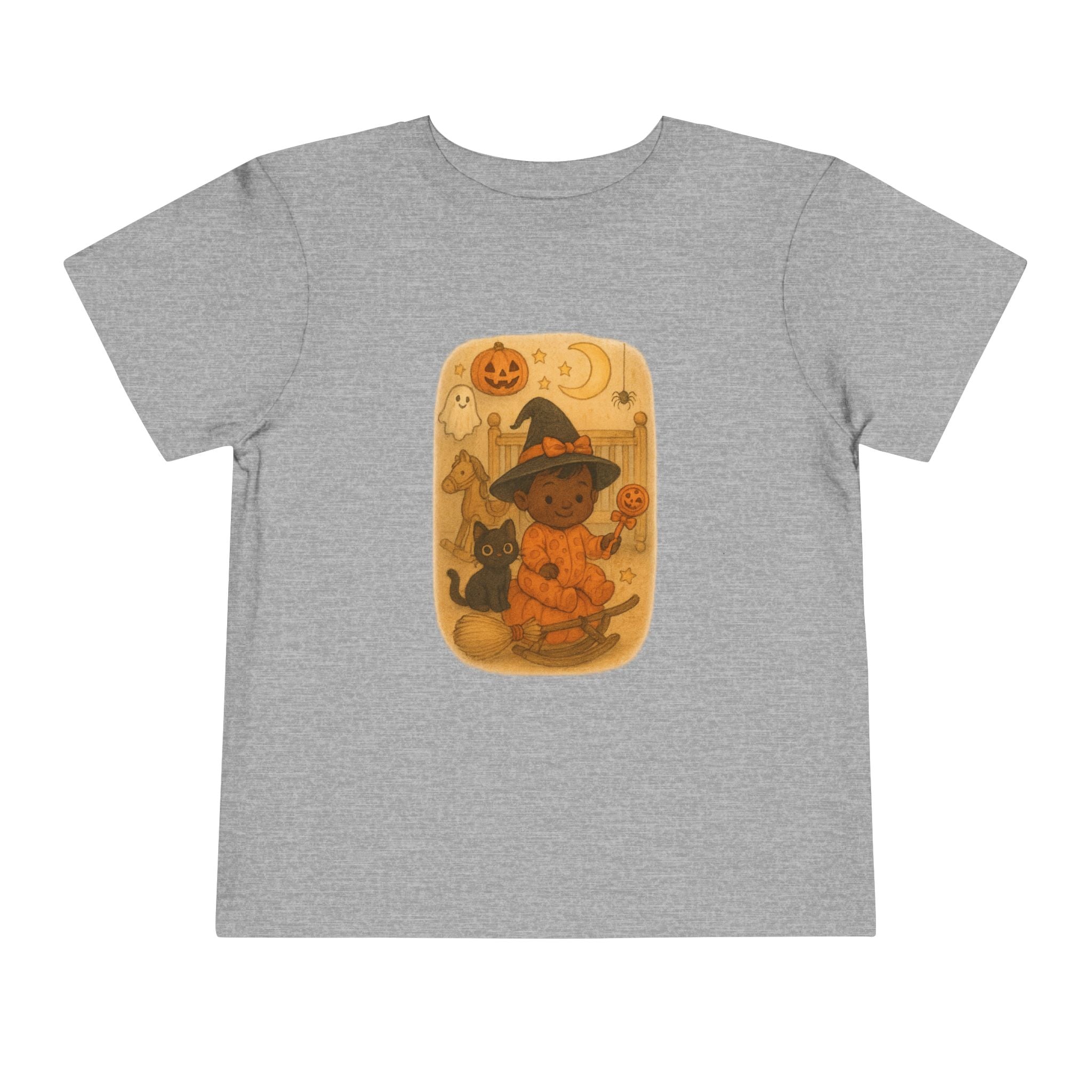 Toddler Witch Halloween Tee, Cute Halloween Shirt, Kid's Short Sleeve Shirt, Spooky Toddler Apparel