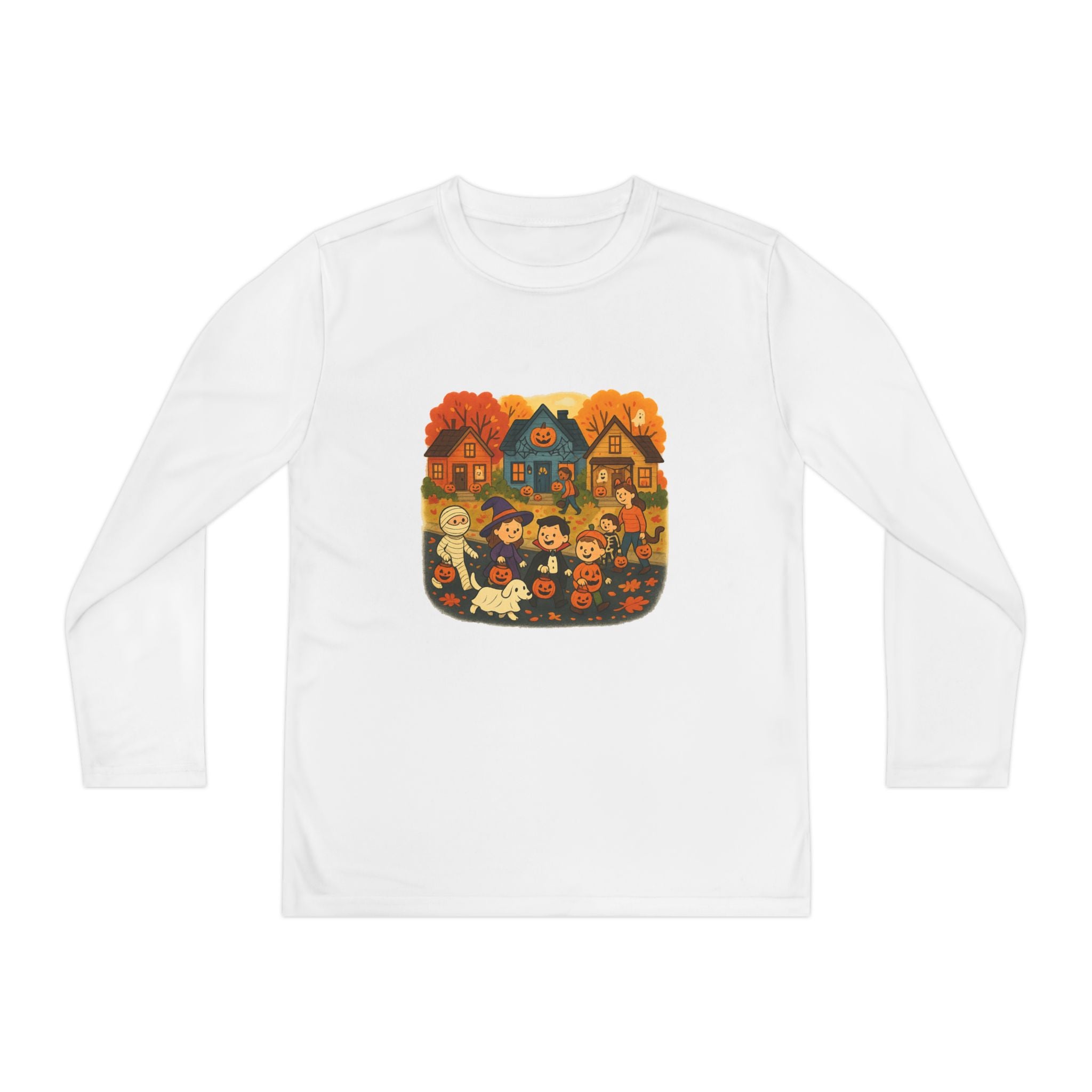 Autumn Family Fun Long Sleeve Tee, Cozy Kids Shirt, Fall Apparel, Halloween