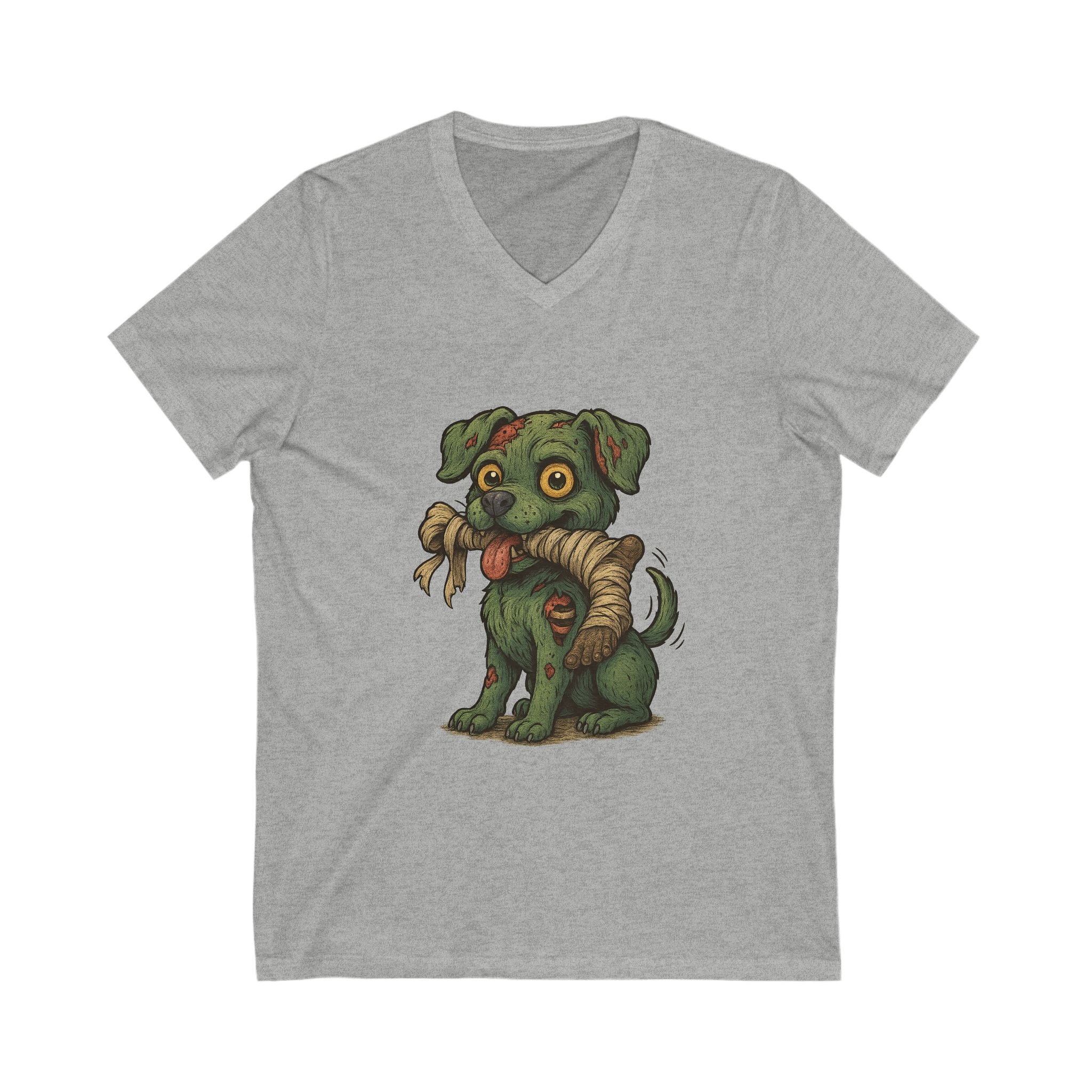 Cute Dog Graphic Tee, Unisex Pet Lover Shirt, Gift for Dog Owners, Casual V-Neck T-Shirt, Funny Animal Tee