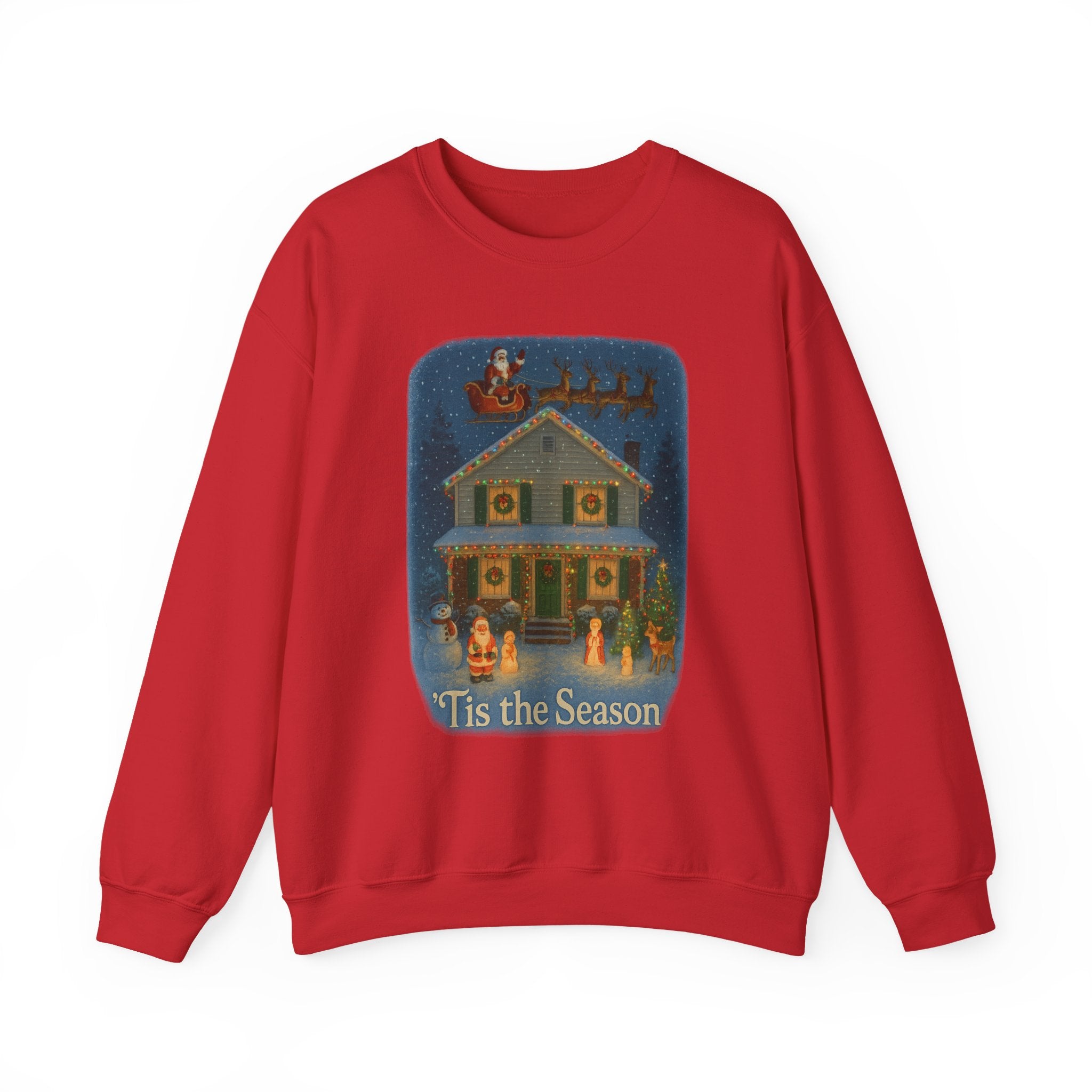Vintage Nostalgic Festive Tis the Season Christmas decorations Crewneck Sweatshirt