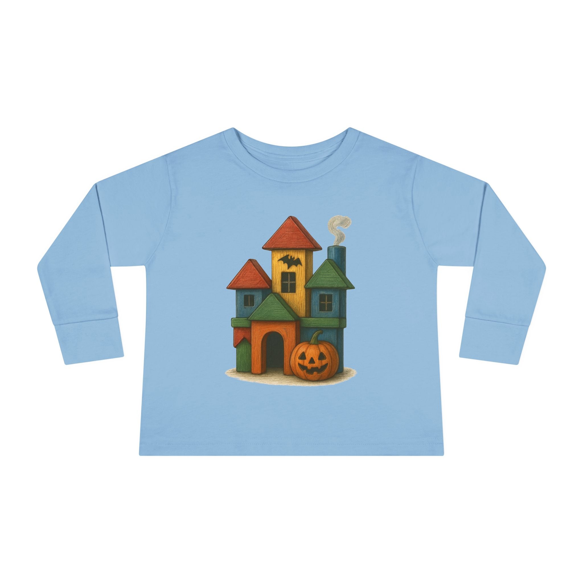 Halloween Pumpkin Castle Toddler Long Sleeve Tee, Cute Kids Tee, Fall Fashion, Toddler Shirt