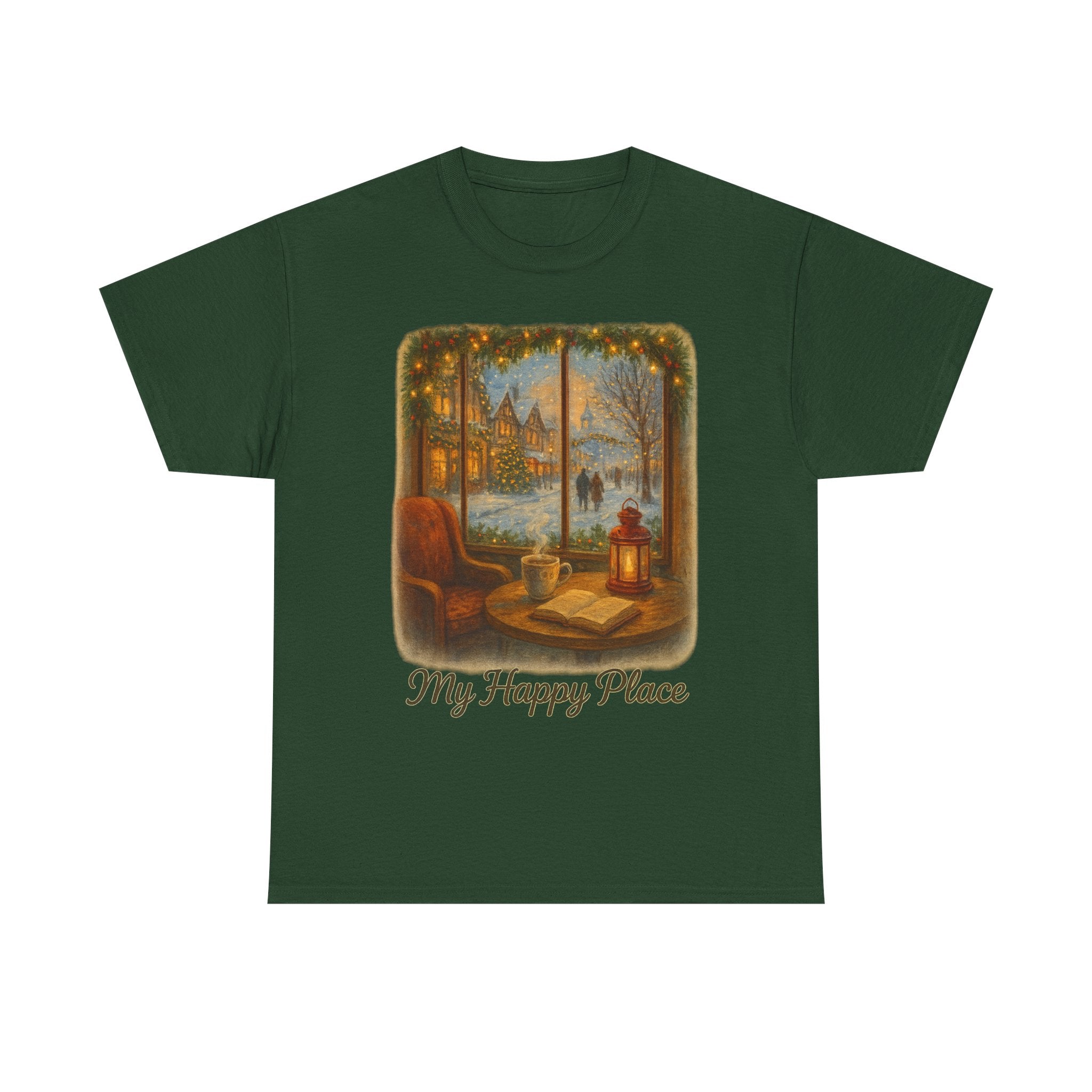 Christmas Coffee Shop - 'My Happy Place' Holiday Village T-Shirt