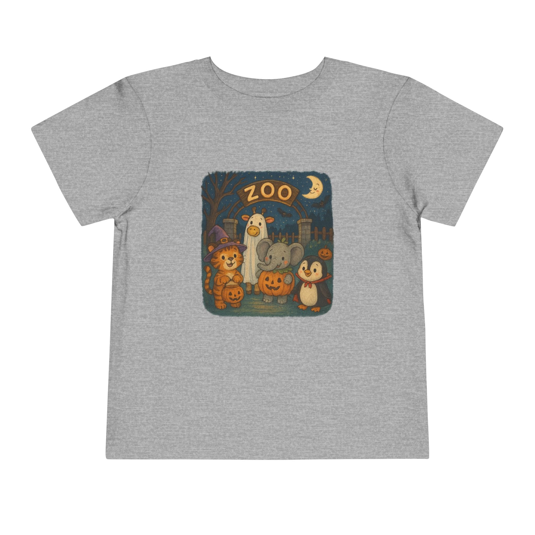 Toddler Zoo-Themed Short Sleeve Tee, Cute Animal Graphic T-Shirt for Kids, Parties, Toddler Gift