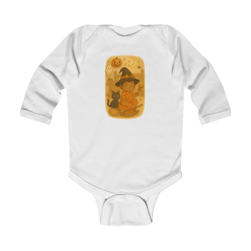 Adorable Halloween Infant Bodysuit, Cute Baby Outfit, Fall Baby Clothes, Witch Costume, Pumpkin Festivity Wear
