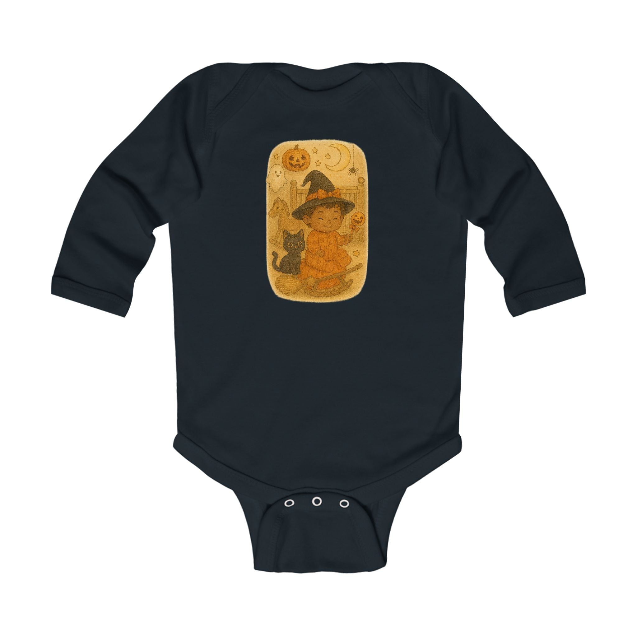Adorable Halloween Infant Bodysuit, Cute Baby Outfit, Fall Baby Clothes, Witch Costume, Pumpkin Festivity Wear