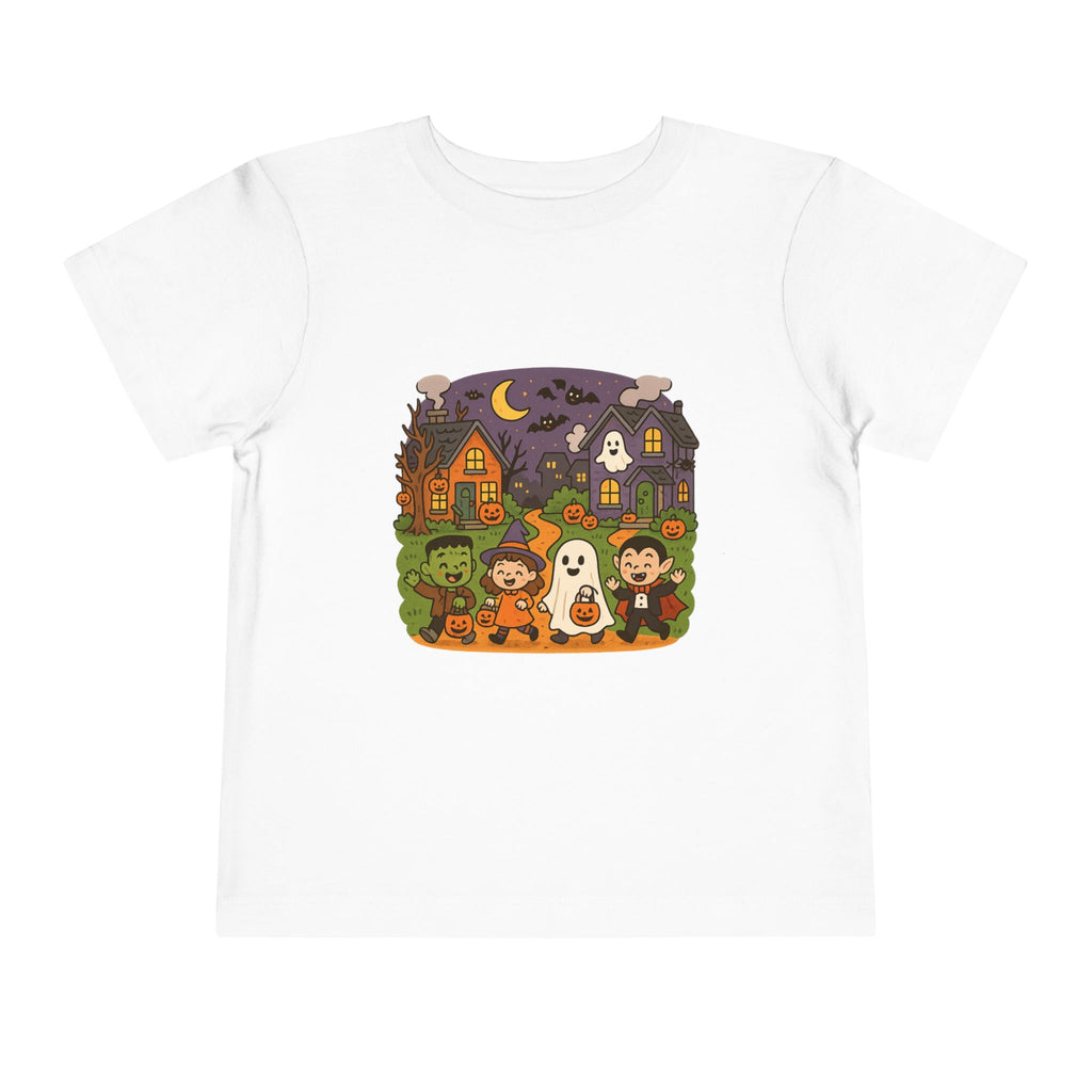 Toddler Halloween Tee, Cute Spooky Short Sleeve T-Shirt, Halloween Party Apparel