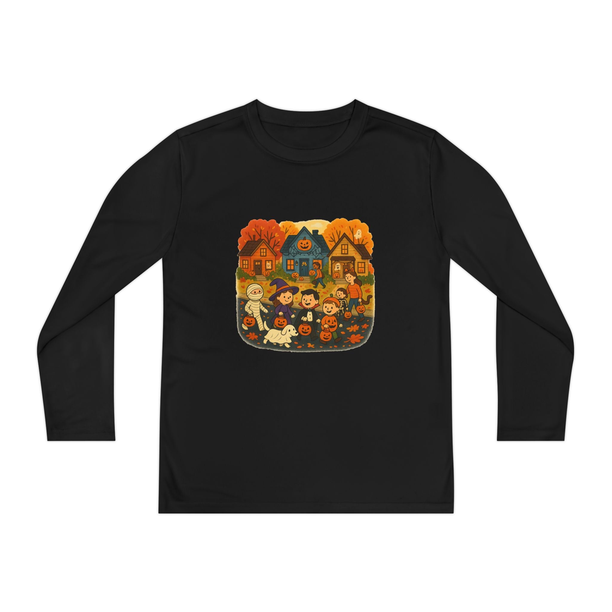 Autumn Family Fun Long Sleeve Tee, Cozy Kids Shirt, Fall Apparel, Halloween