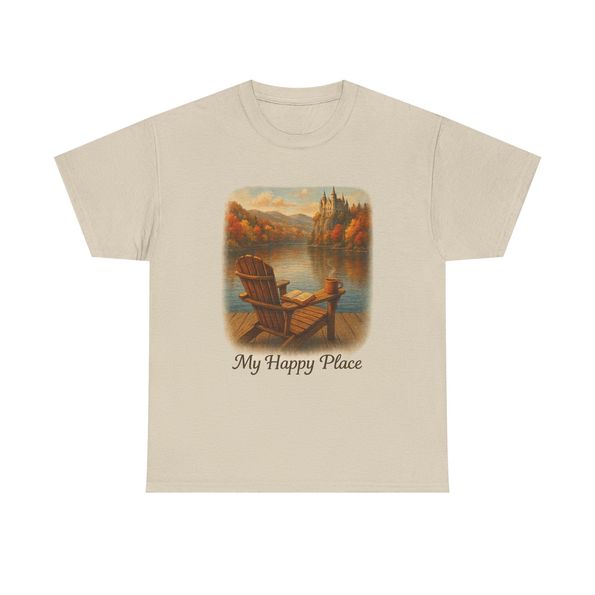 My Happy Place Unisex Heavy Cotton Tee | Perfect for Gifts, Book Lovers, Magic Autumn and Fall