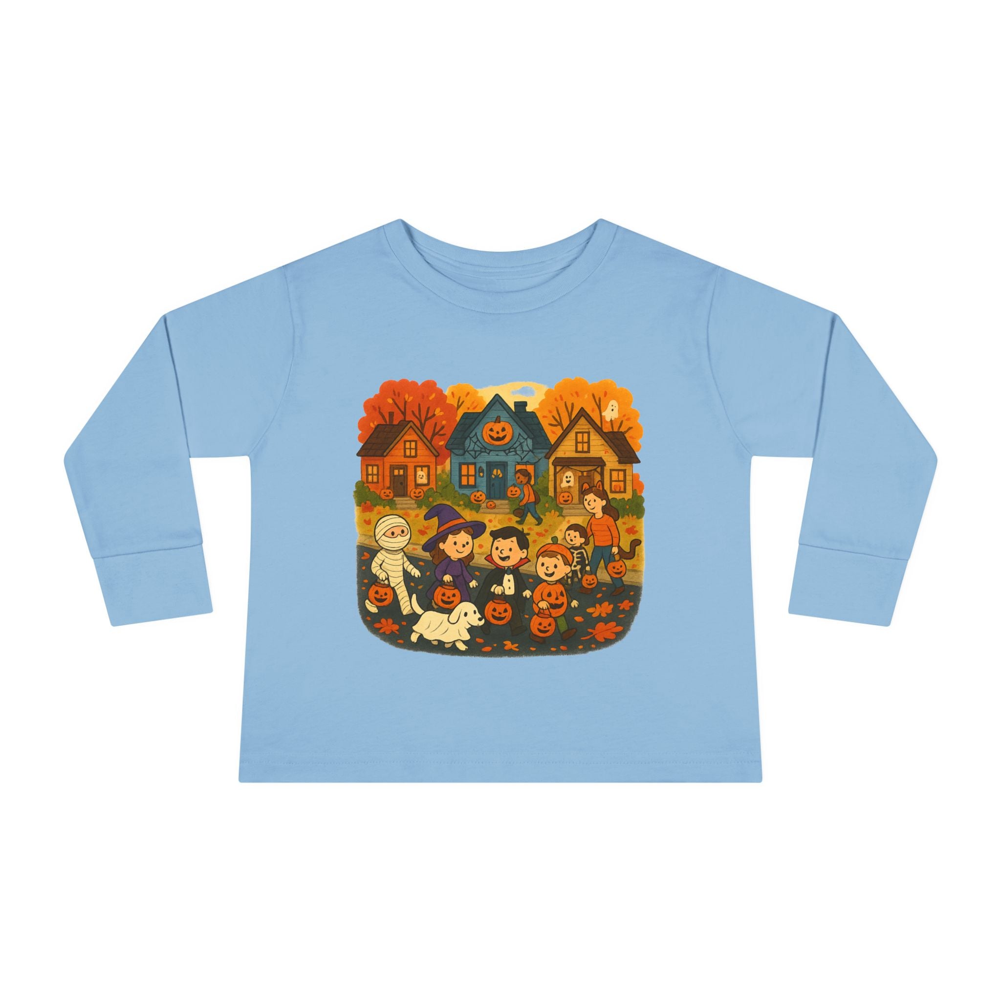 Halloween Toddler Long Sleeve Tee, Cute Kids Shirt, Pumpkin Tee, Fall Outfit for Kids, Cozy Halloween Clothes