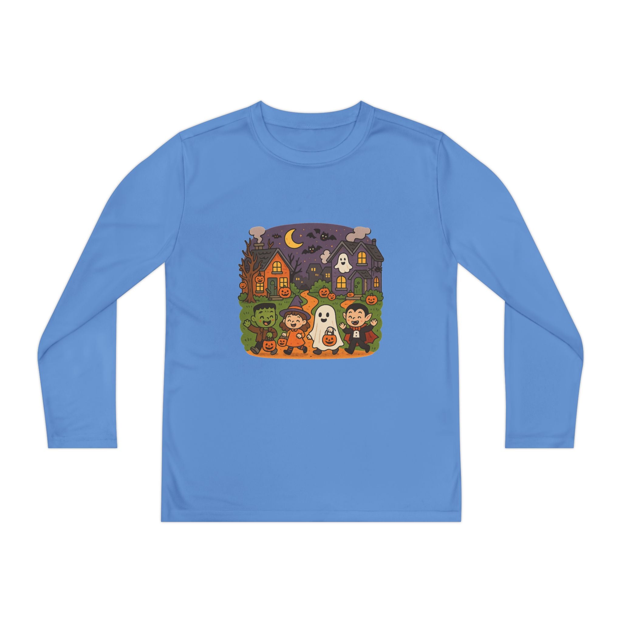 Spooky Halloween Youth Long Sleeve Tee Shirt, Fall Wardrobe Essential