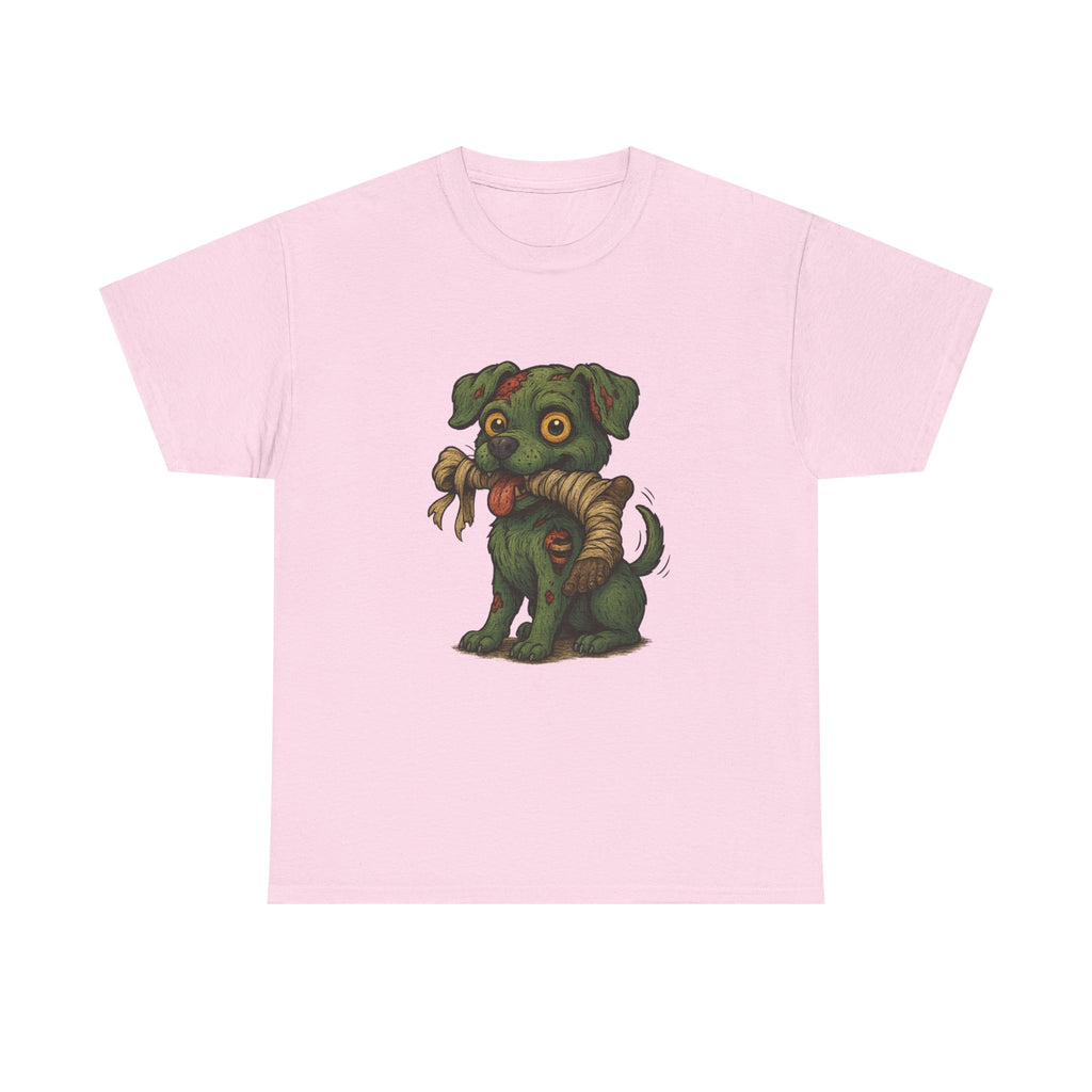 Playful Zombie Dog Unisex Tee, Fun Halloween Costume Shirt, Pet Lover Gift, Casual Everyday Wear, Unique Animal Graphic Tee