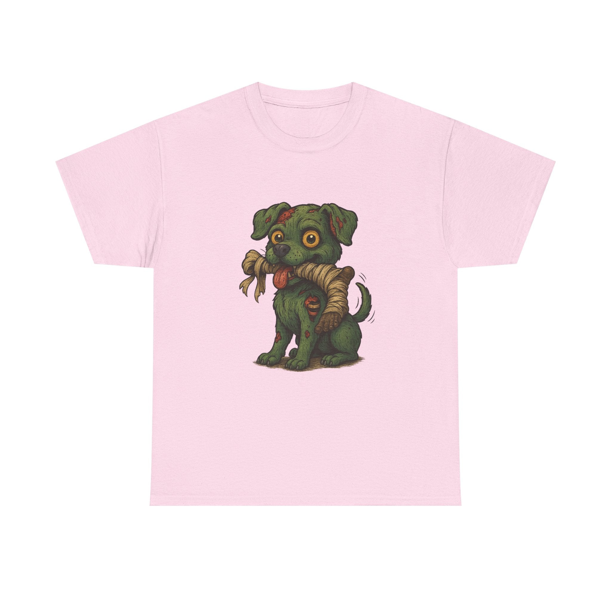 Playful Zombie Dog Unisex Tee, Fun Halloween Costume Shirt, Pet Lover Gift, Casual Everyday Wear, Unique Animal Graphic Tee