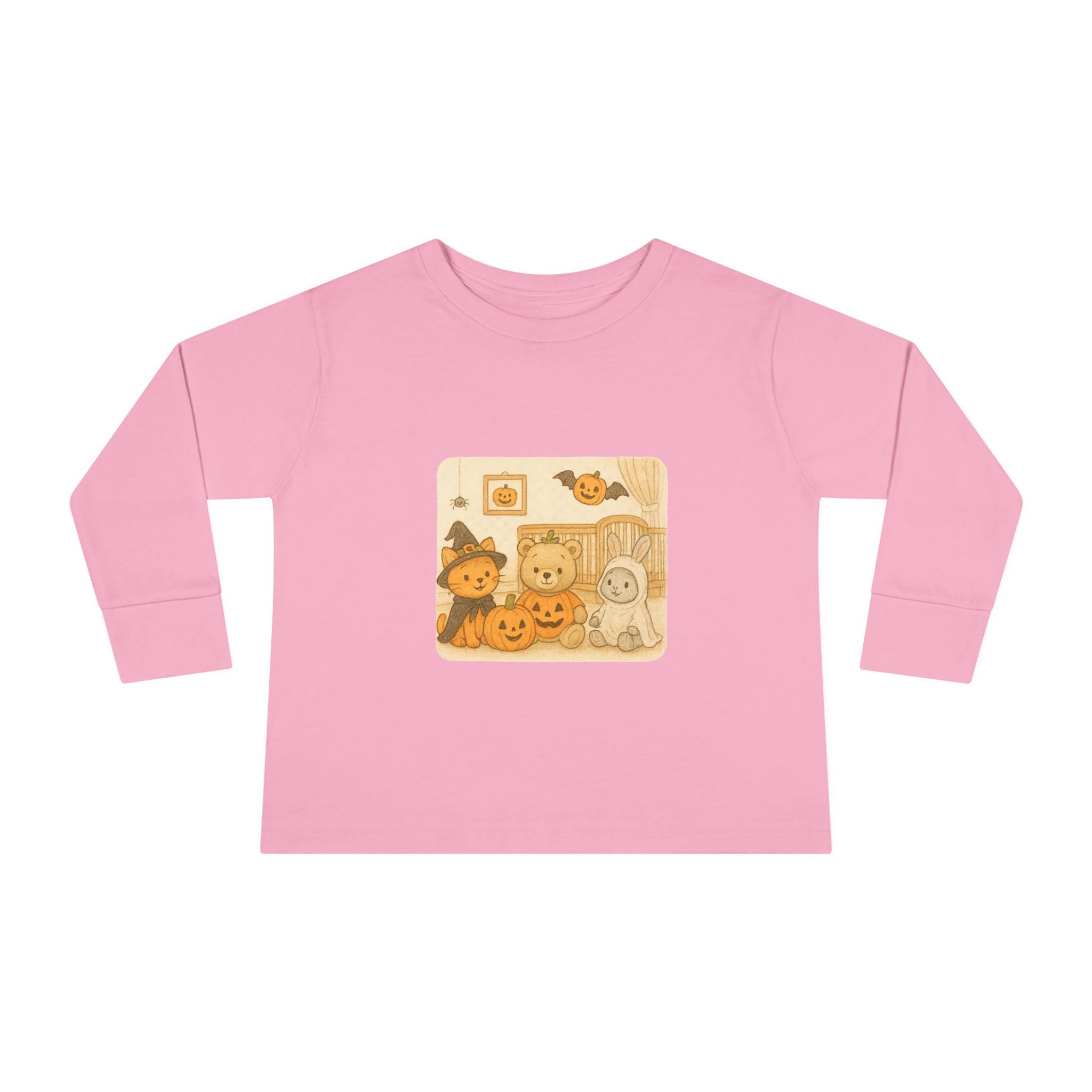 Adorable Toddler Halloween Long Sleeve Tee, Kids Pumpkin Shirt, Cute Fall Apparel, Halloween Party Wear