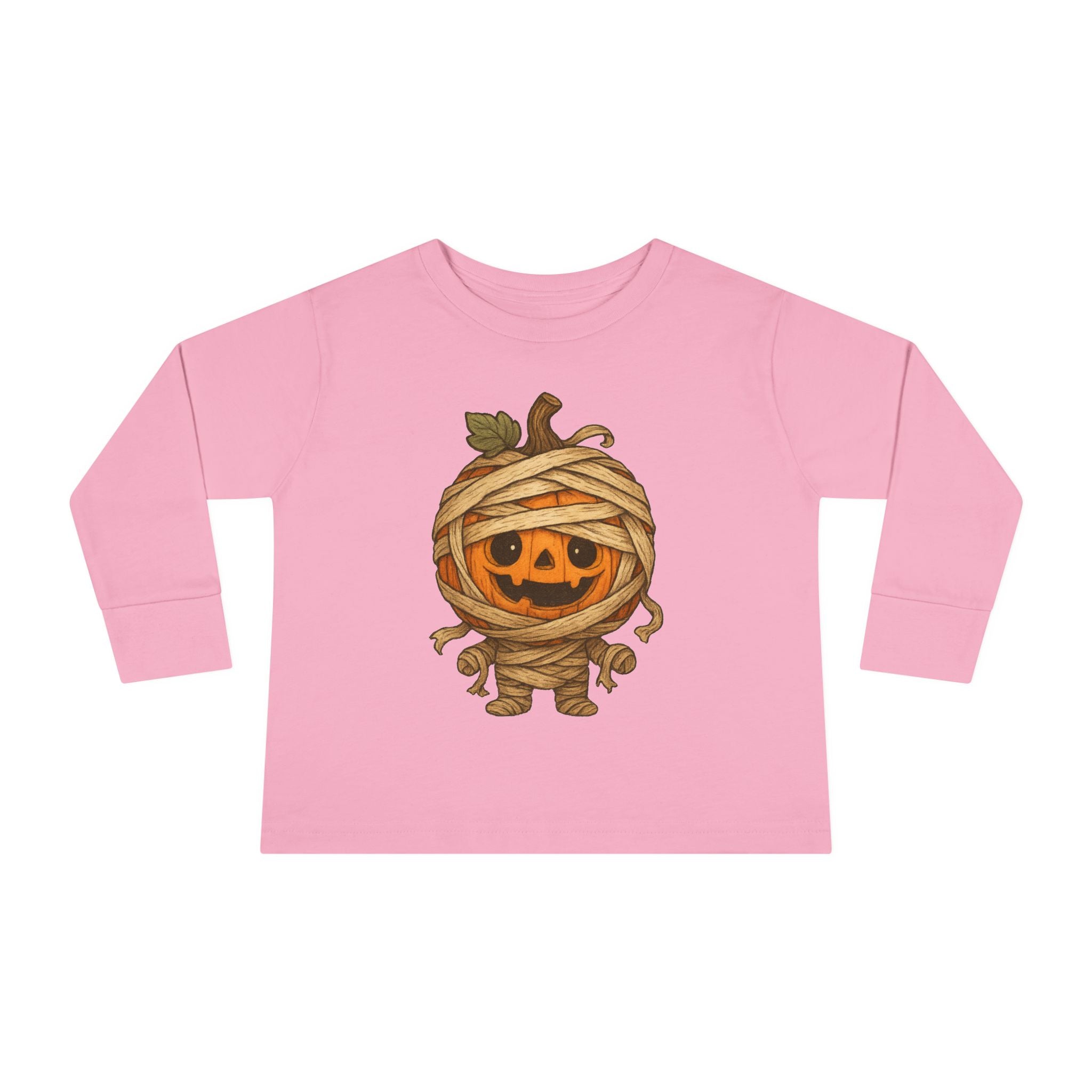 Mummy Pumpkin Toddler Long Sleeve Tee - Cute Halloween Shirt for Kids, Fall Outfit