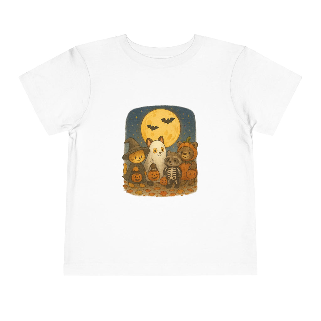Halloween Toddler Tee, Cute Ghost Design Tee, Toddler Short Sleeve Shirt, Fall Outfit