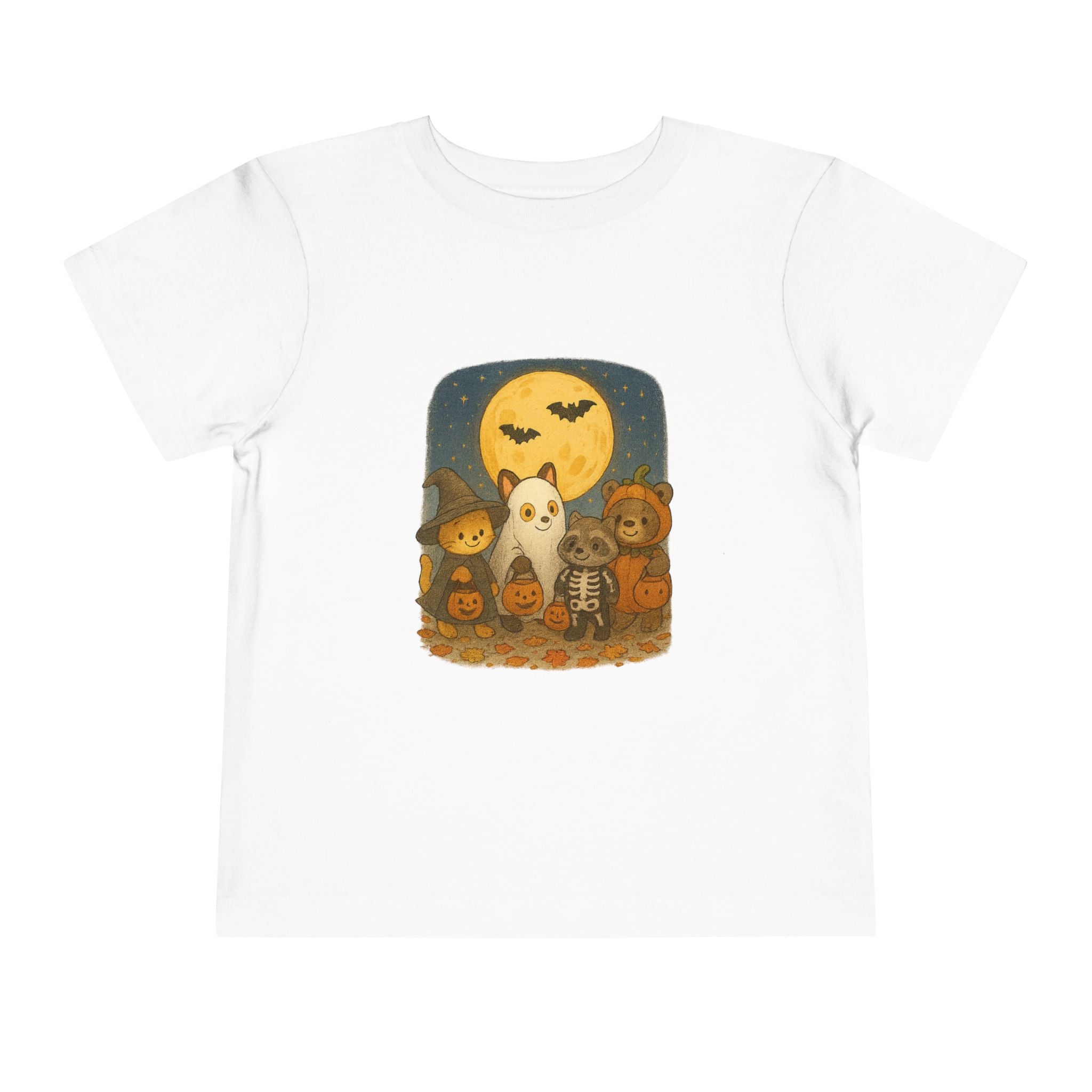 Halloween Toddler Tee, Cute Ghost Design Tee, Toddler Short Sleeve Shirt, Fall Outfit