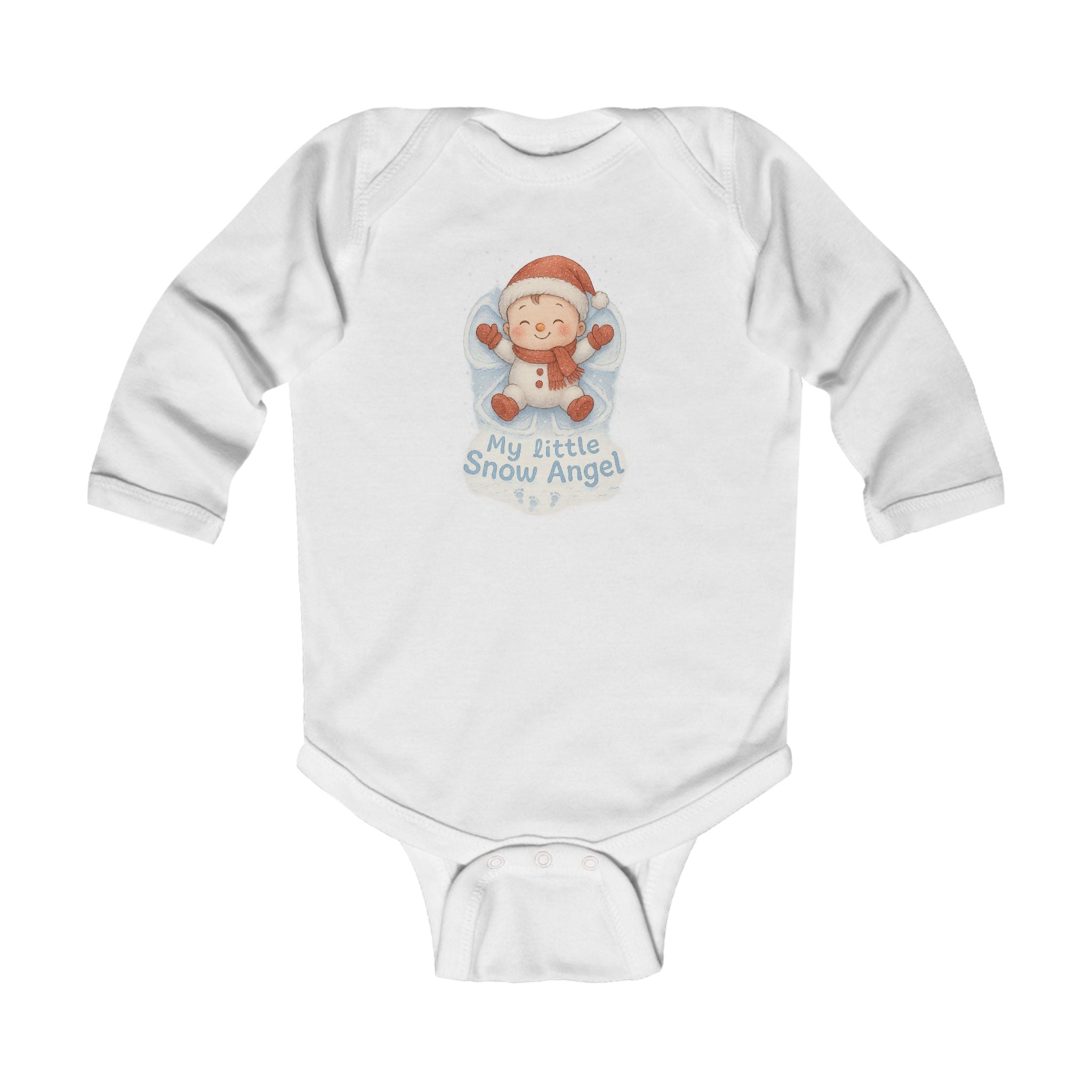 Infant Bodysuit - My little Snow Angel Holiday Winter Long Sleeve Onesie