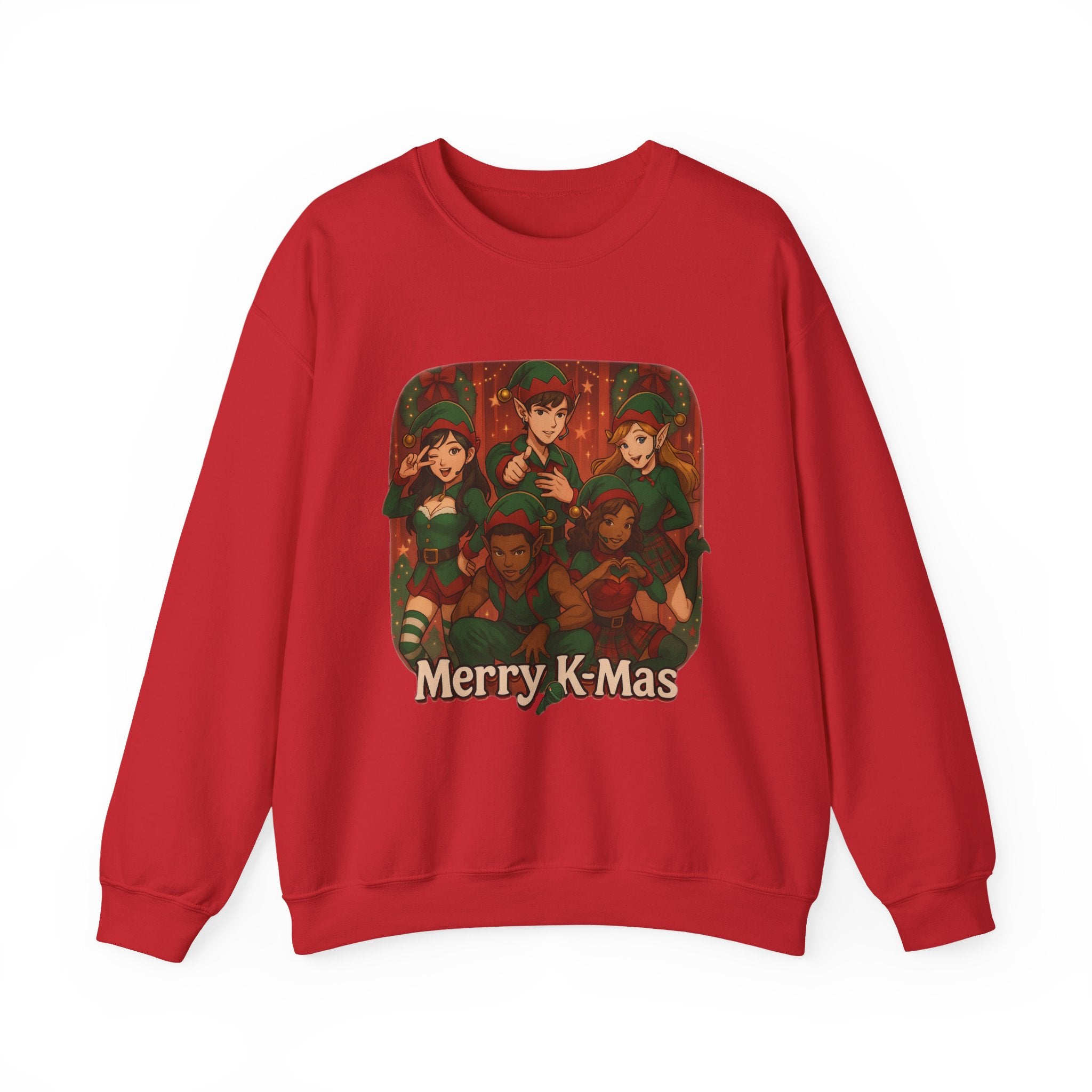 Christmas K-Pop Group Sweatshirt — "Merry K-Mas" Holiday Crewneck