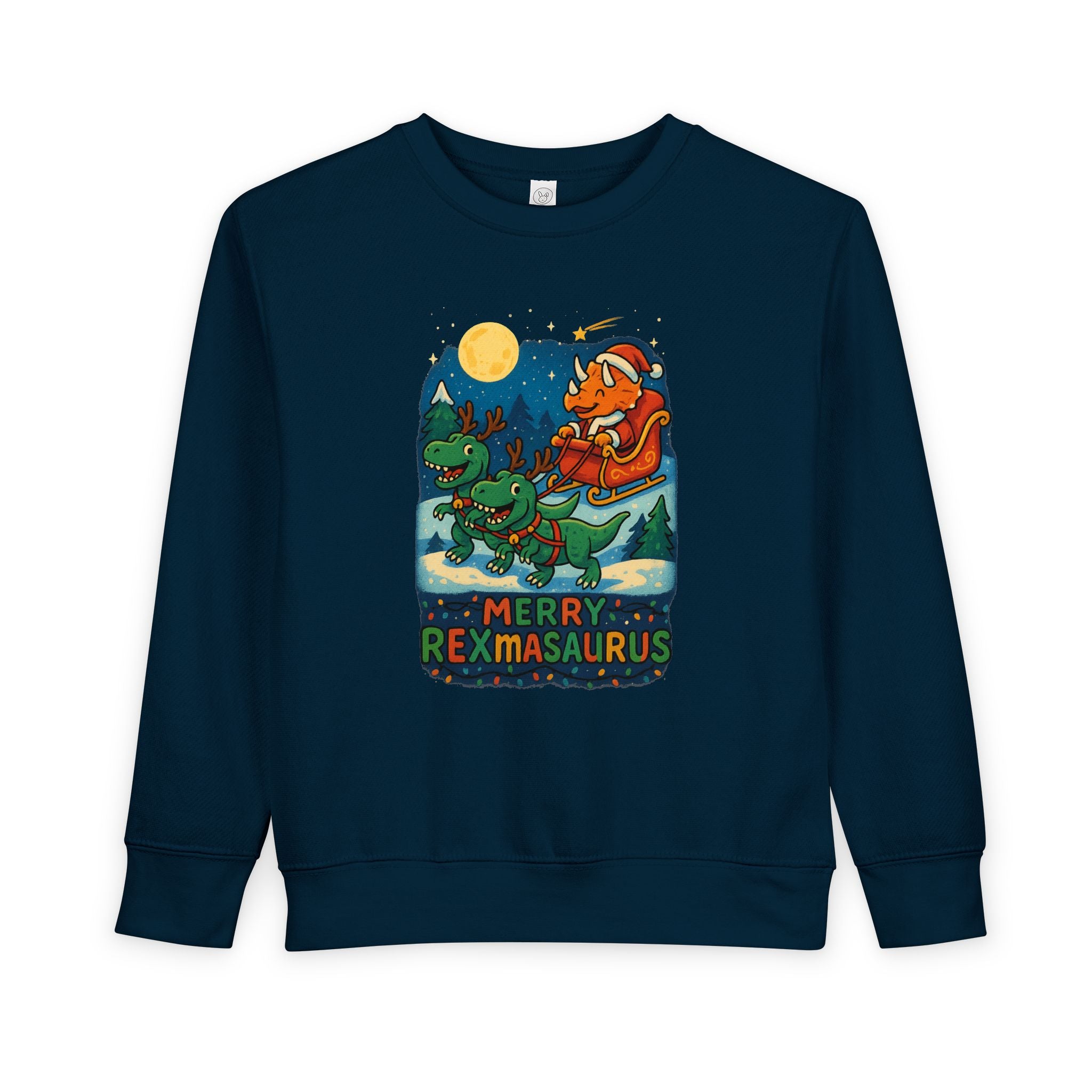 Merry Rexmasaurus Toddler Sweatshirt — Cute Santa T-Rex Holiday Sweatshirt