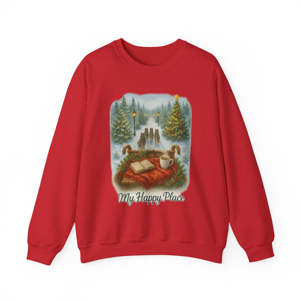 Christmas Tree Farm - 'My Happy Place' Sled Dog Sweatshirt