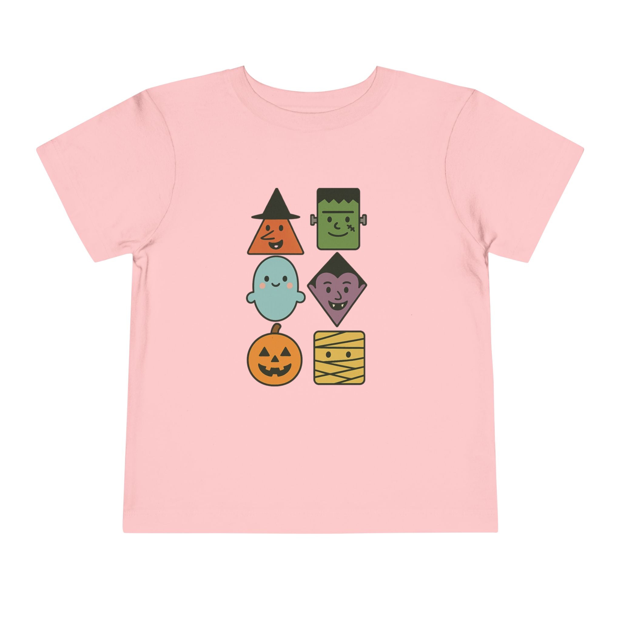 Halloween Character Cute Shapes Toddler Tee