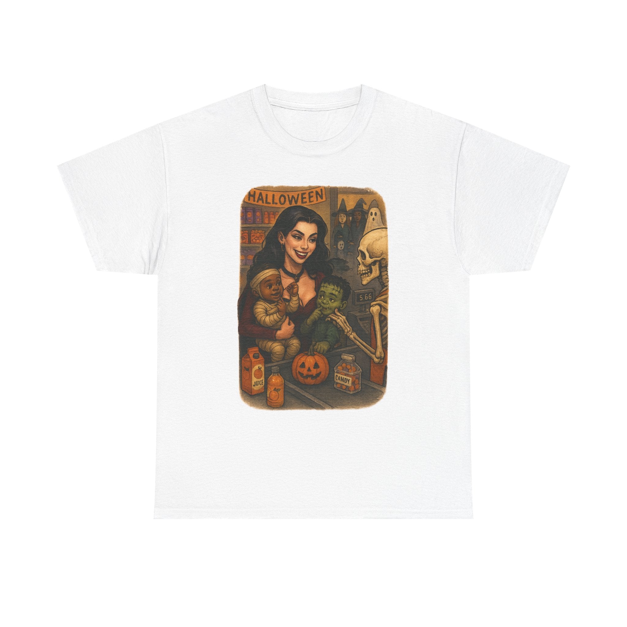 Vintage Halloween Unisex Heavy Cotton Tee, Mama, Mommy Daily life