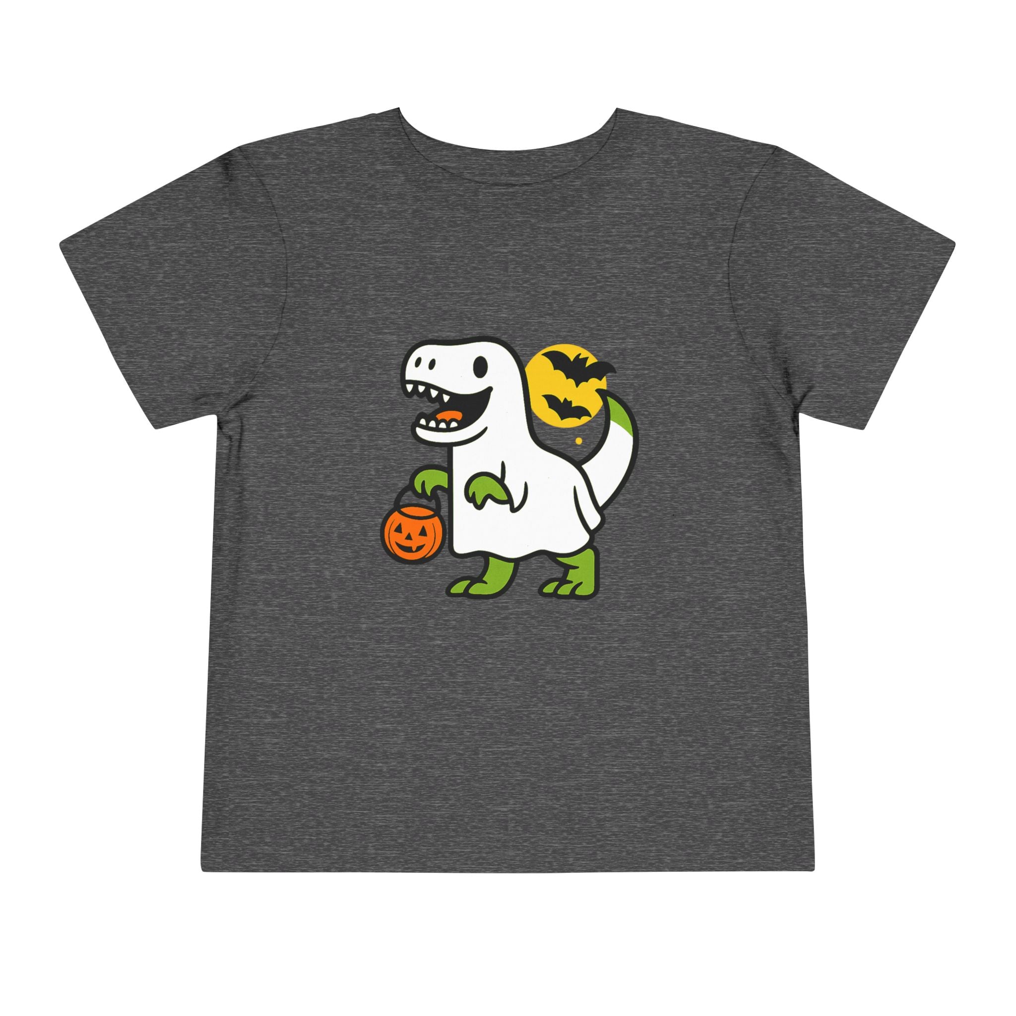 Cute Dinosaur Ghost Halloween Toddler Tee, T-shirt, Trick or Treat