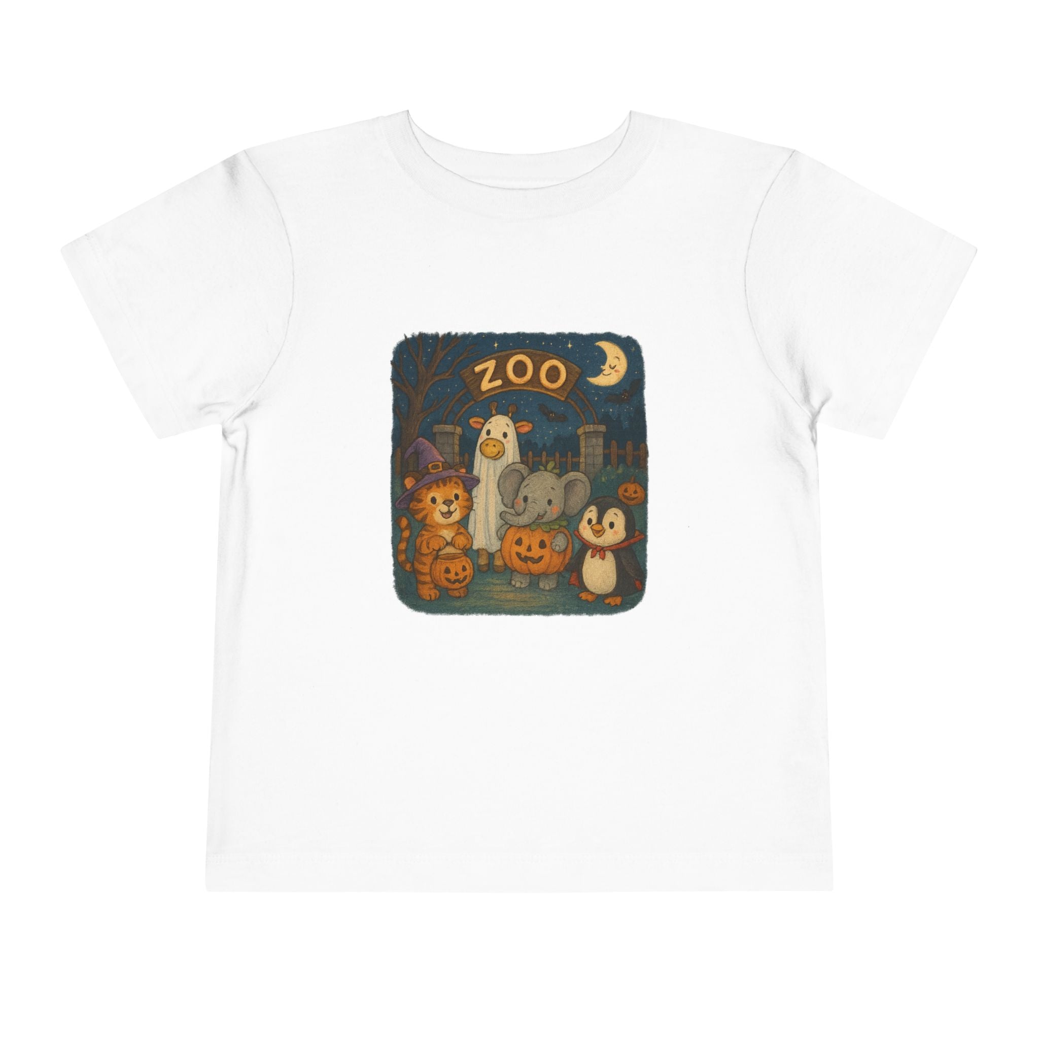 Toddler Zoo-Themed Short Sleeve Tee, Cute Animal Graphic T-Shirt for Kids, Parties, Toddler Gift