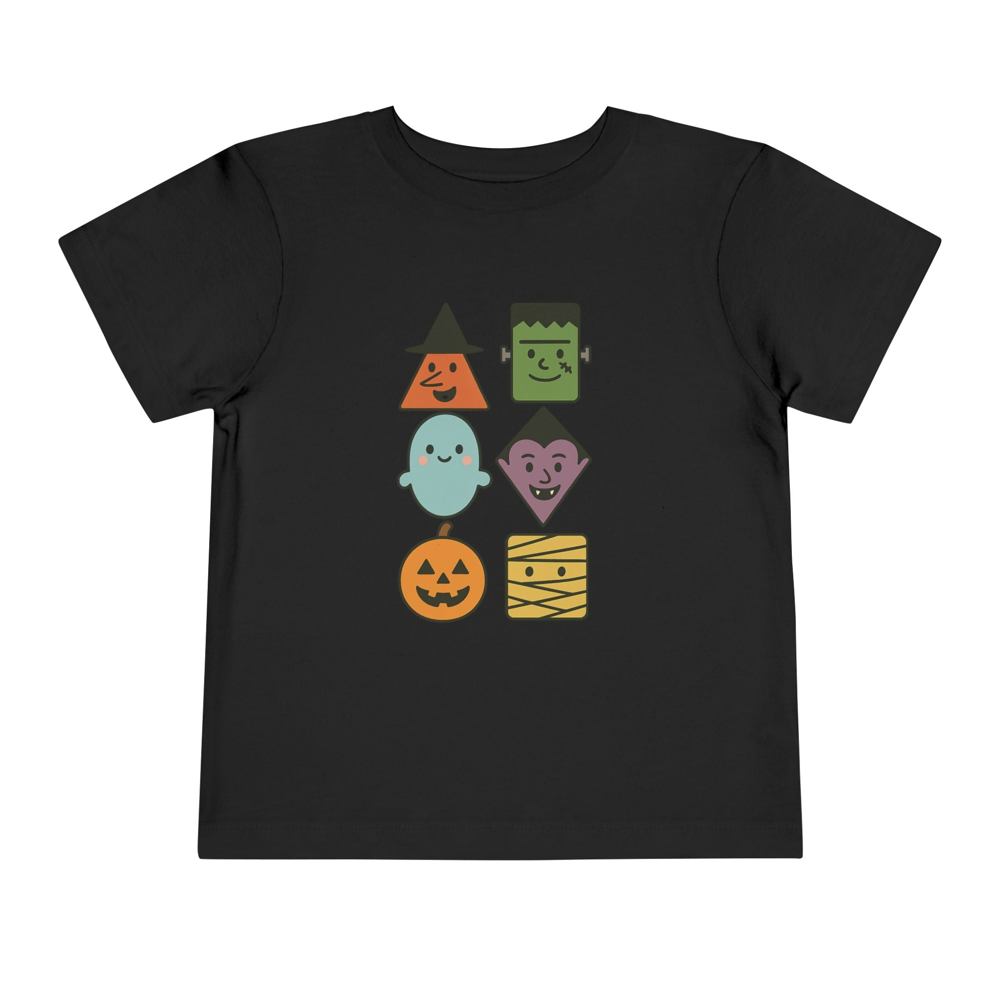 Halloween Character Cute Shapes Toddler Tee