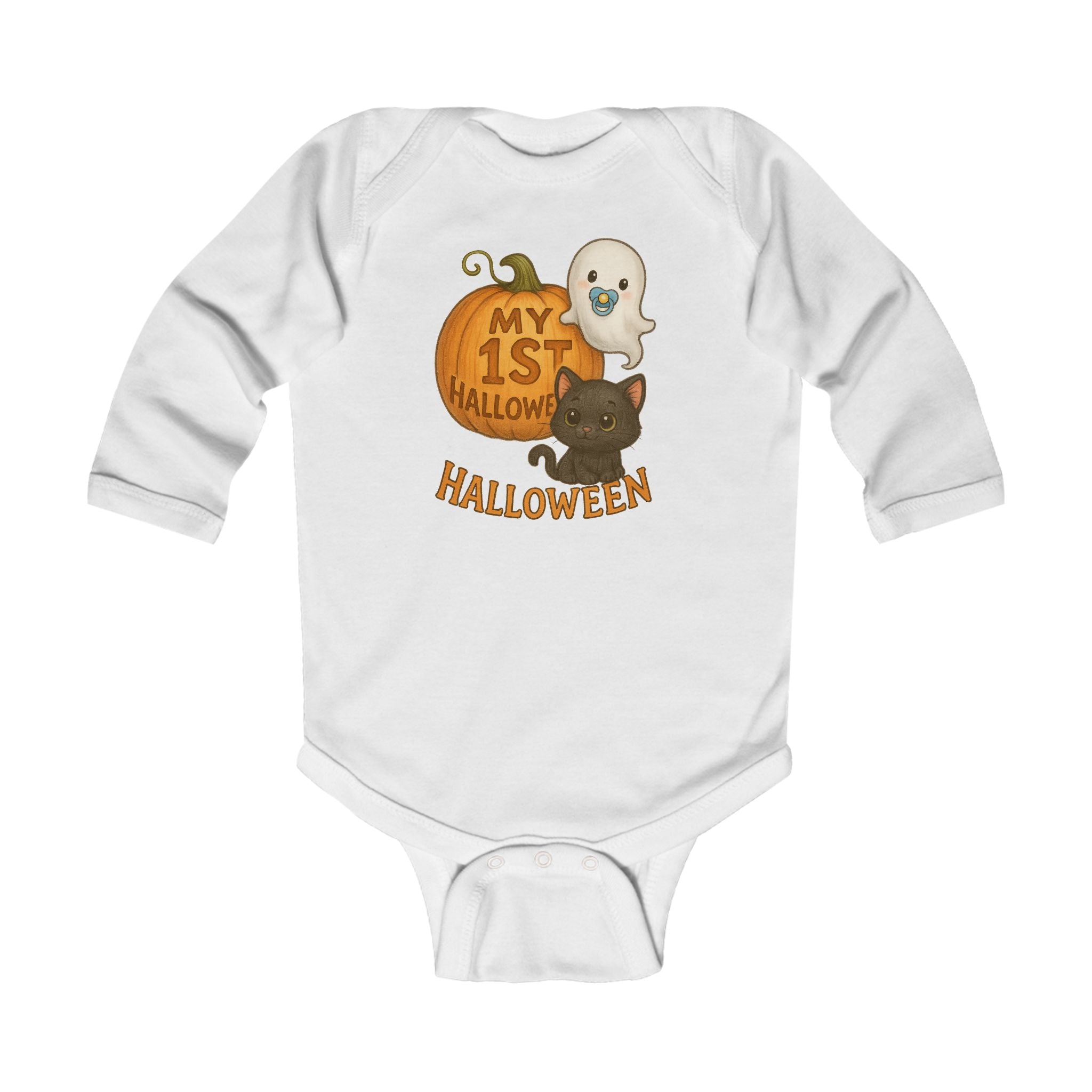 My 1st Halloween Bodysuit, Infant Long Sleeve Bodysuit, Cute Halloween Baby Outfit, Baby Shower Gift