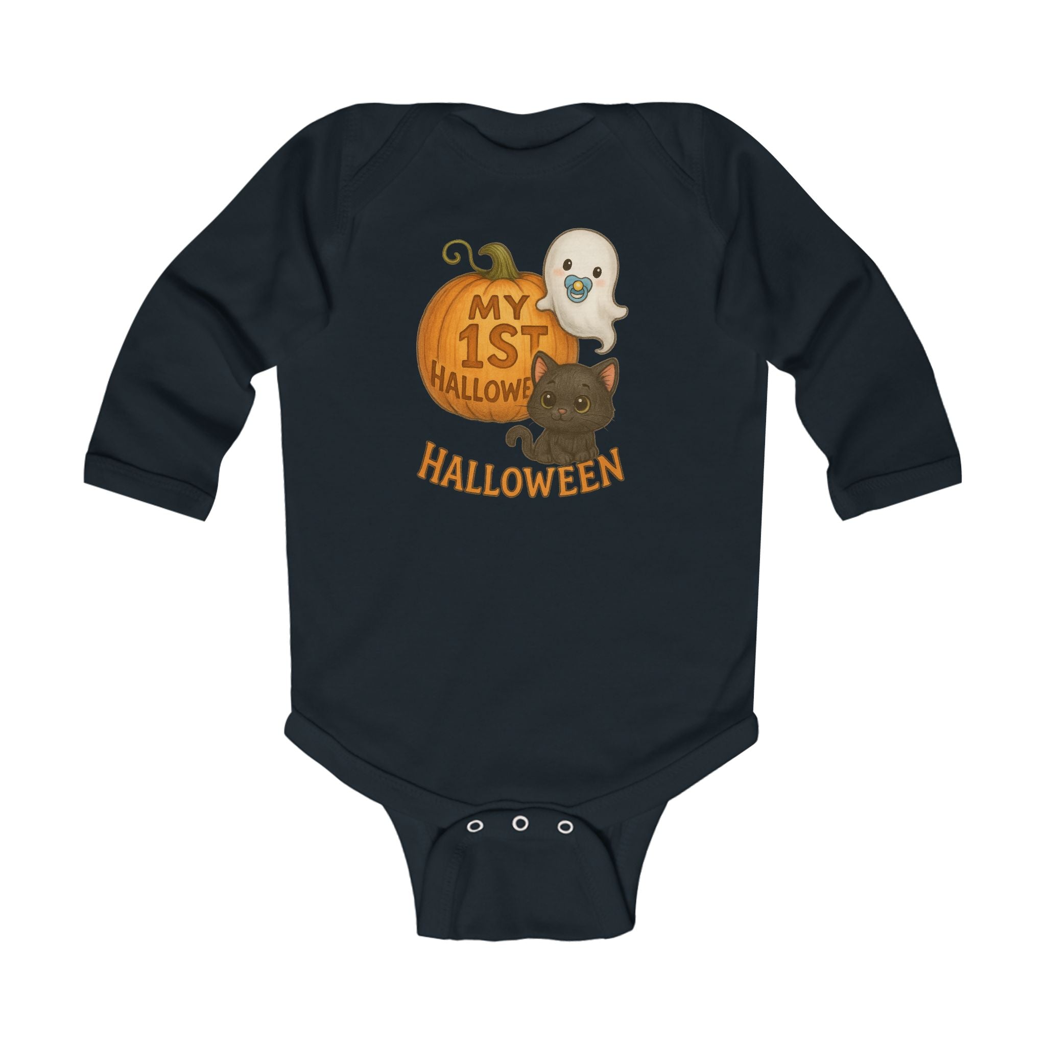 My 1st Halloween Bodysuit, Infant Long Sleeve Bodysuit, Cute Halloween Baby Outfit, Baby Shower Gift
