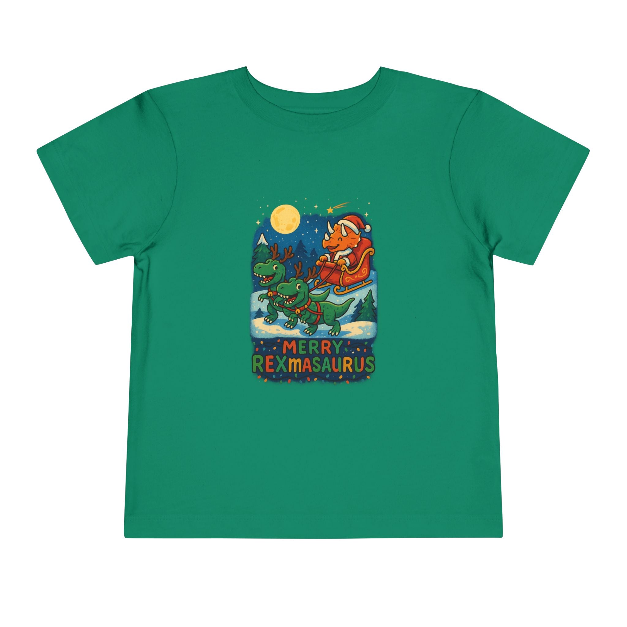 Merry Rexmasaurus Toddler T-Shirt Santa Dinosaur Reindeer Christmas Tee