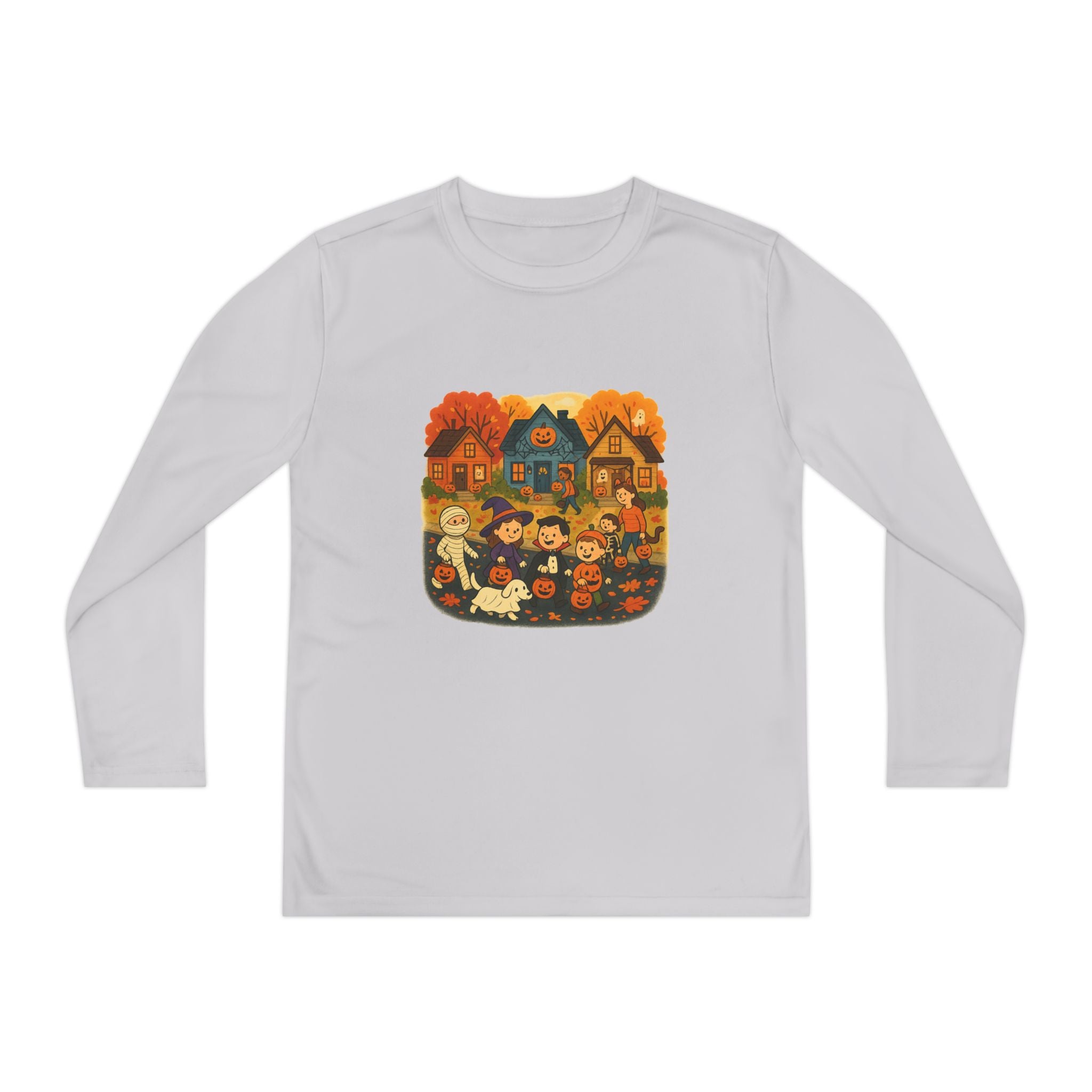 Autumn Family Fun Long Sleeve Tee, Cozy Kids Shirt, Fall Apparel, Halloween