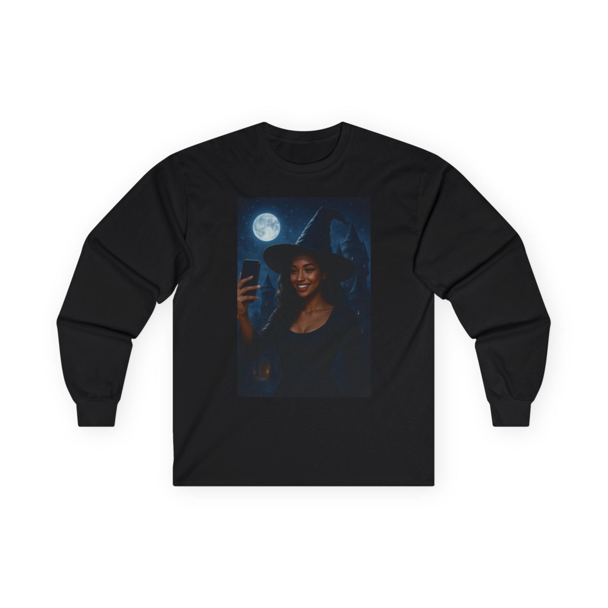 Influencer, Instagram Selfie Witch Halloween T-Shirt, Long Sleeve Tee
