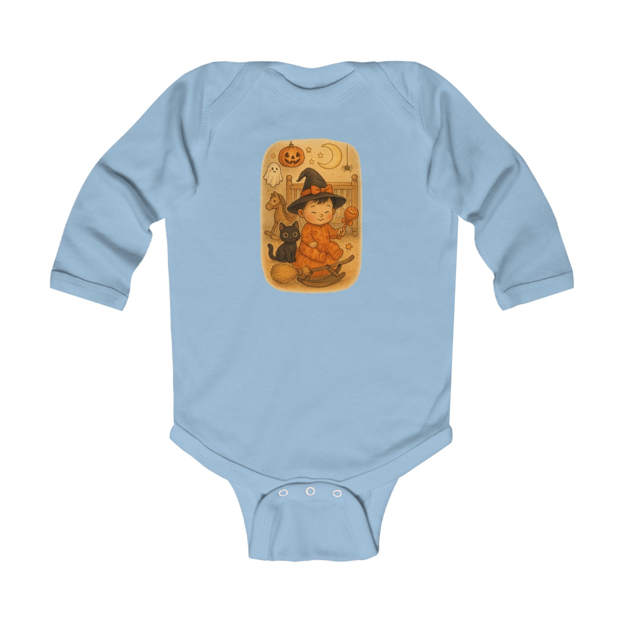 Adorable Halloween Infant Bodysuit, Long Sleeve, Baby Halloween Outfit, Spooky Baby Wear, Dress Up for Holidays