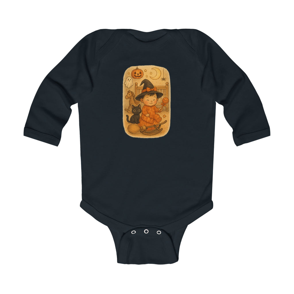 Adorable Halloween Infant Bodysuit, Long Sleeve, Baby Halloween Outfit, Spooky Baby Wear, Dress Up for Holidays