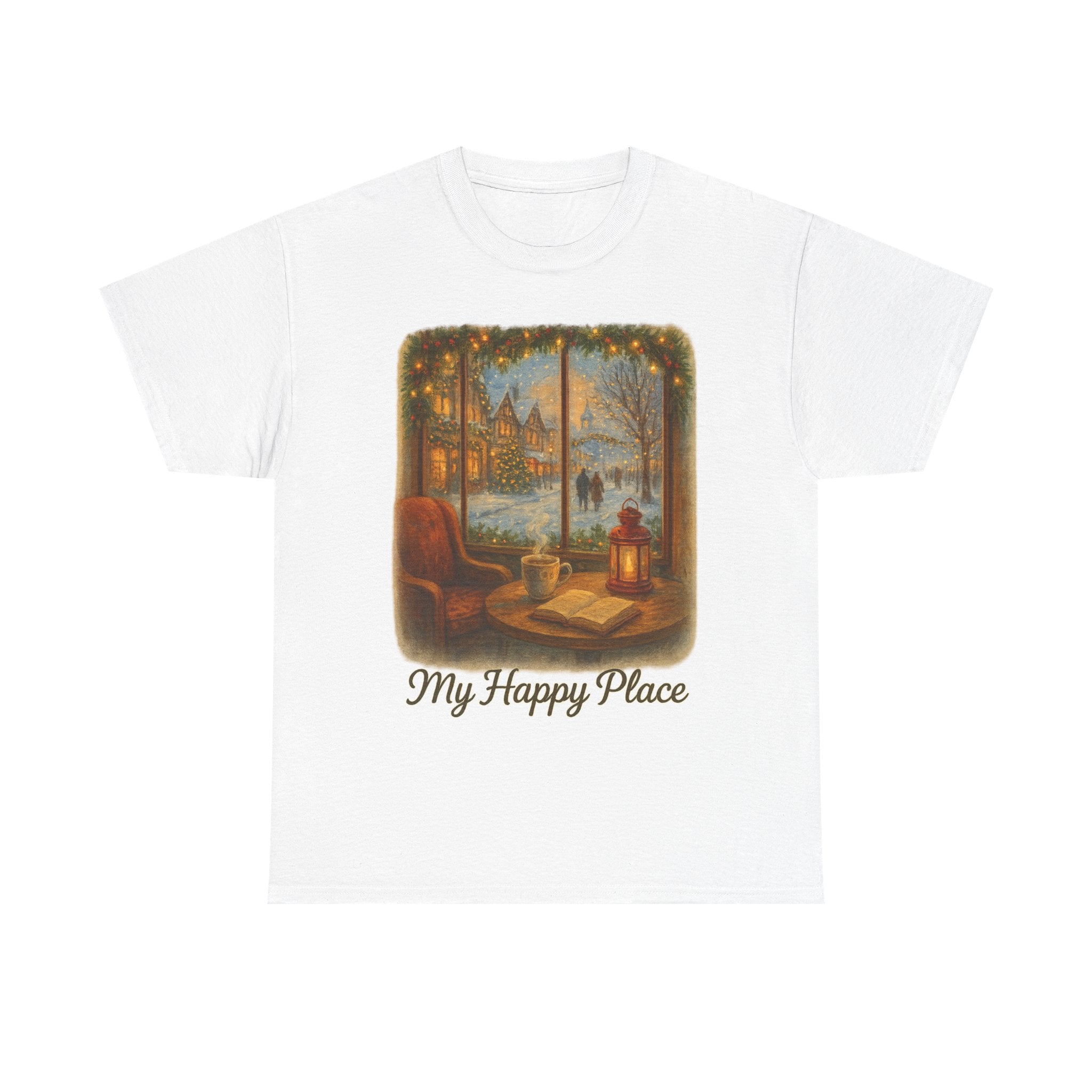 Christmas Coffee Shop - 'My Happy Place' Holiday Village T-Shirt