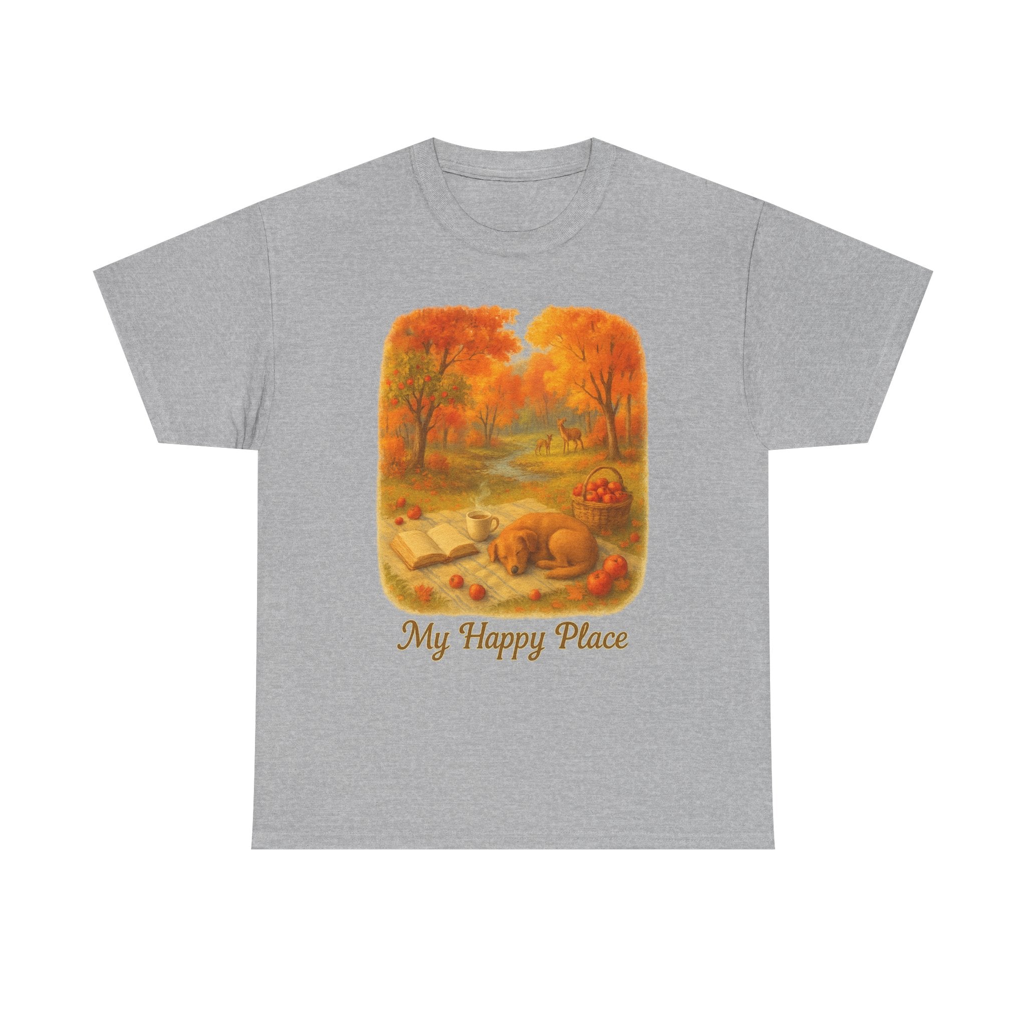 Cozy Fall Vibe Tee, Autumn Shirt, My Happy Place Shirt, Unisex Cotton Tee, Relaxed Fit T-Shirt, Book Lovers