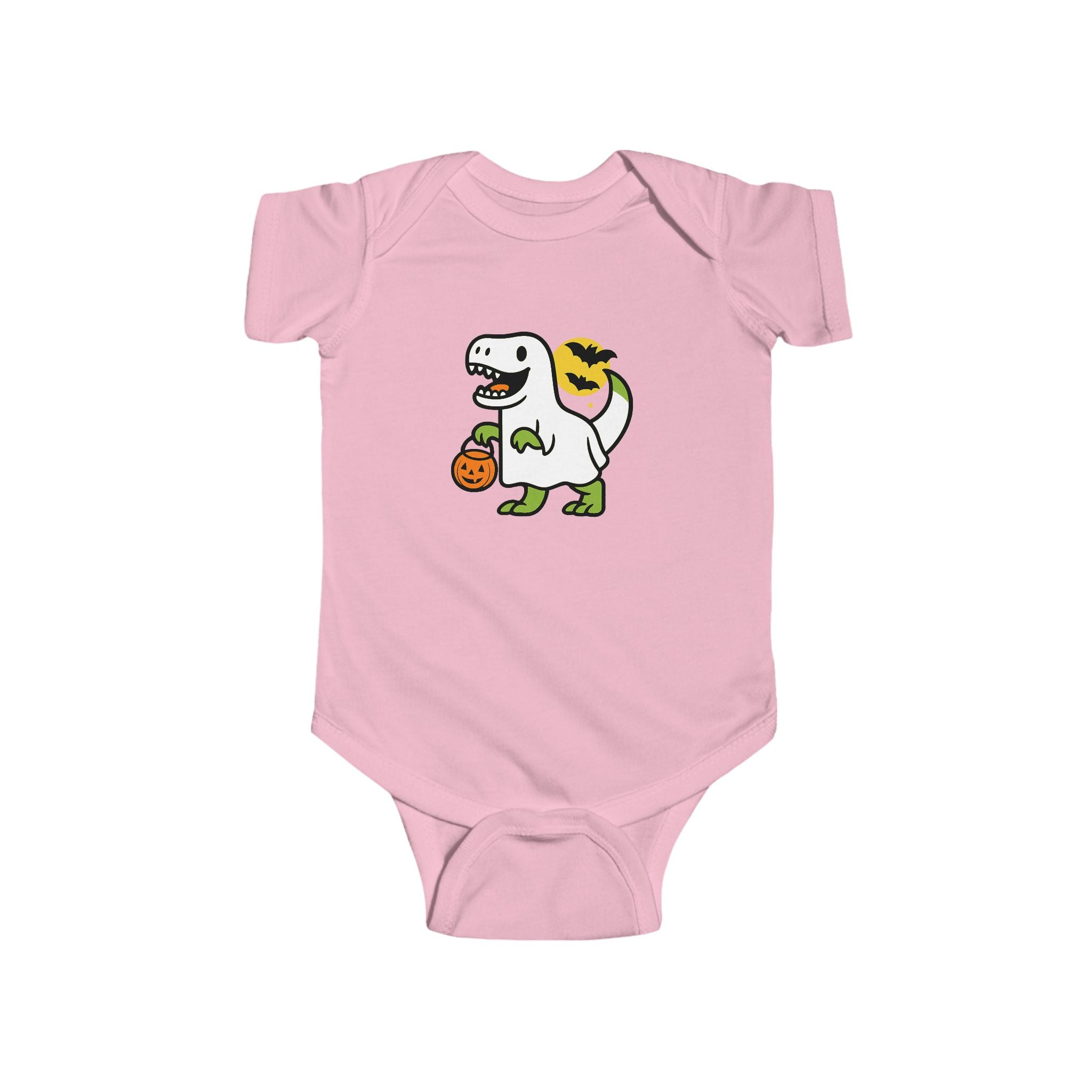 Dinosaur Ghost Halloween Baby Onesie Tee, Trick-or-Treat Dino Costume