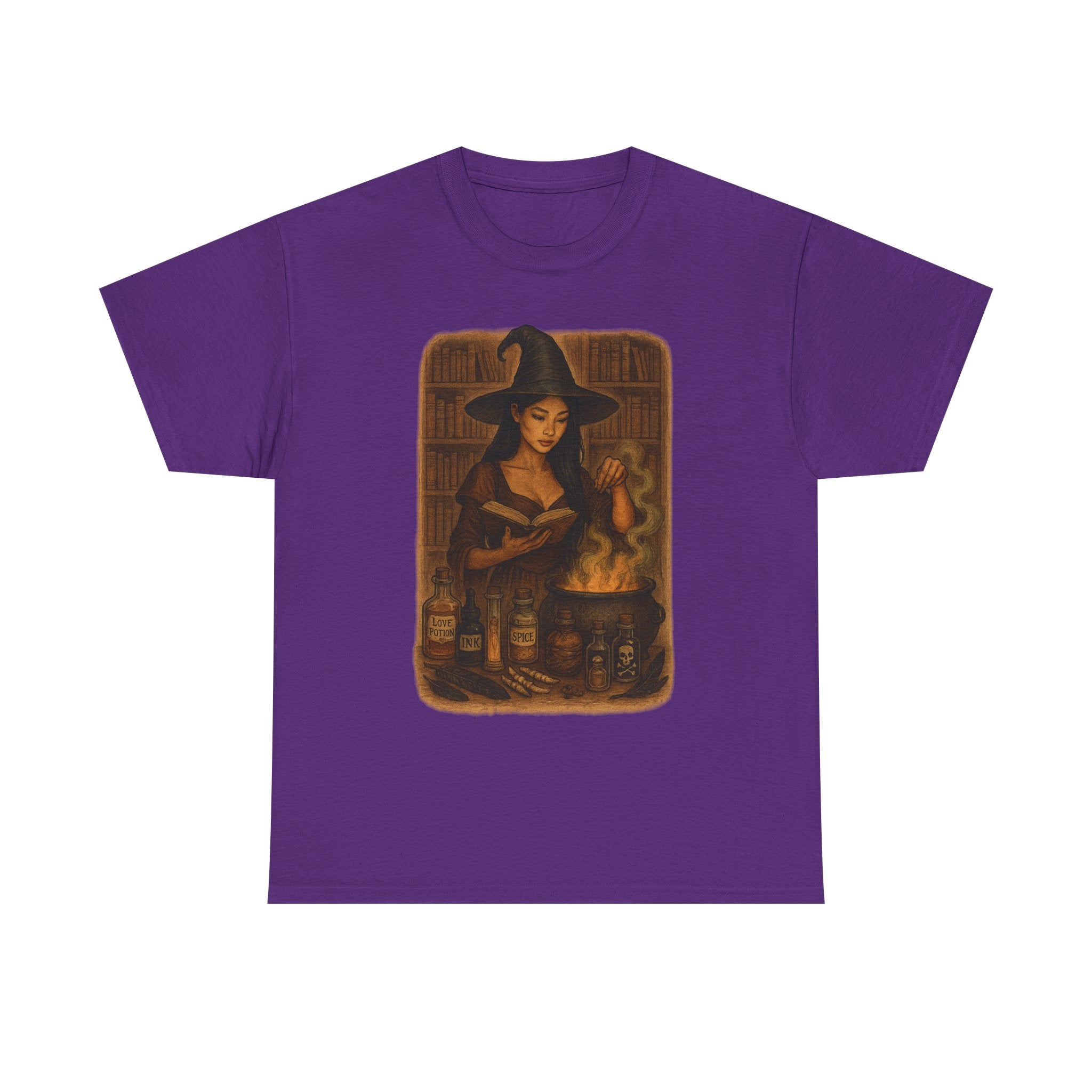 Witchy Cotton Tee - Spellbinding Character Shirt for Halloween, Dark Romance Book, Unique Graphic Tee