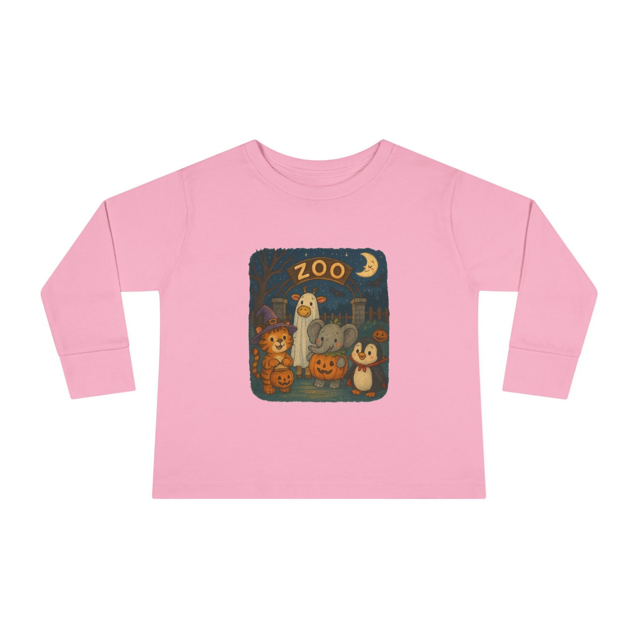 Halloween Zoo Toddler Long Sleeve Tee, Cute Animal Shirt, Toddler Halloween Costume, Kids Fall Shirt