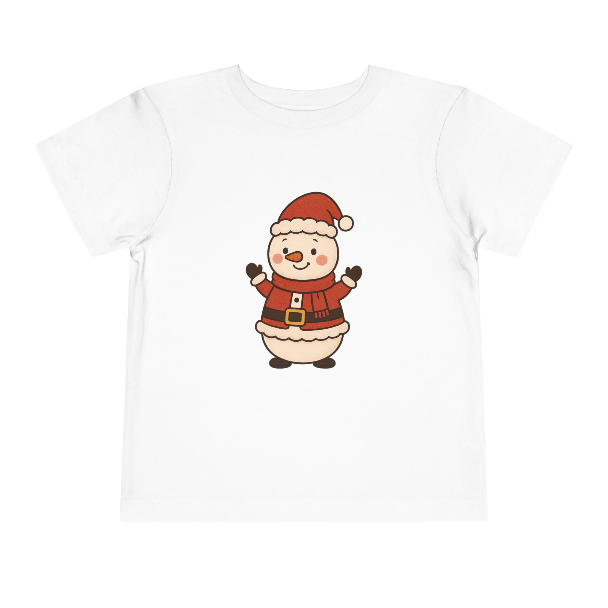 Toddler T-Shirt Santa Snowman Christmas Tee for Kids