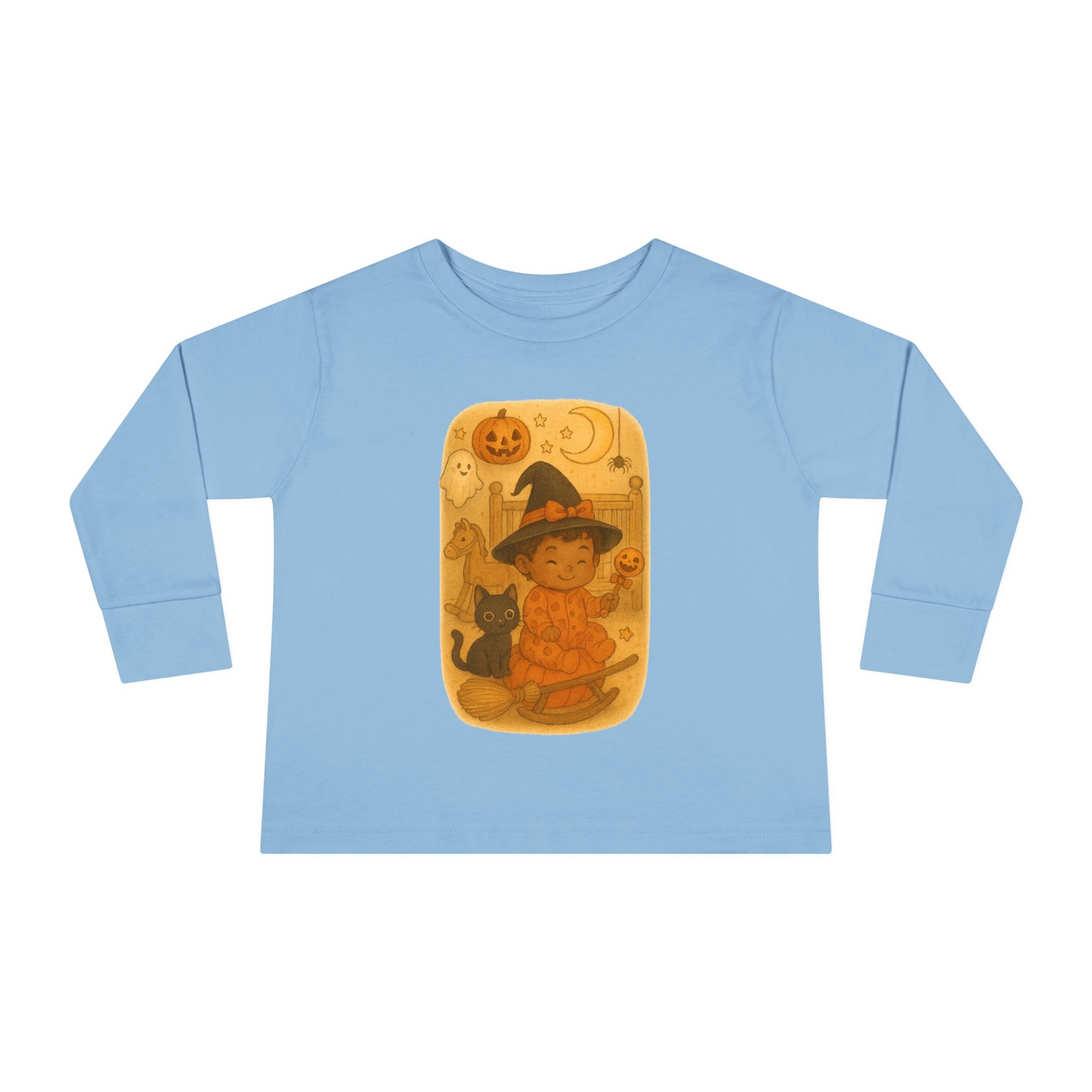 Halloween Toddler Tee, Cute Toddler Witch Shirt, Long Sleeve Kids Tee, Autumn Baby Outfit