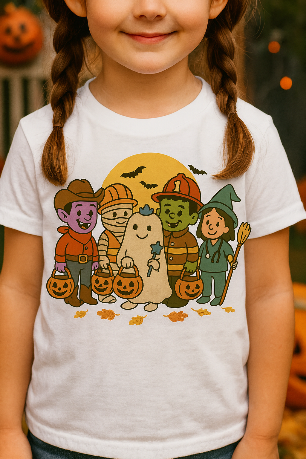 Halloween Kids Crewneck Sweatshirt, Pumpkin Costume Sweatshirt, Autumn Youth Clothing, Fun Holiday Gift