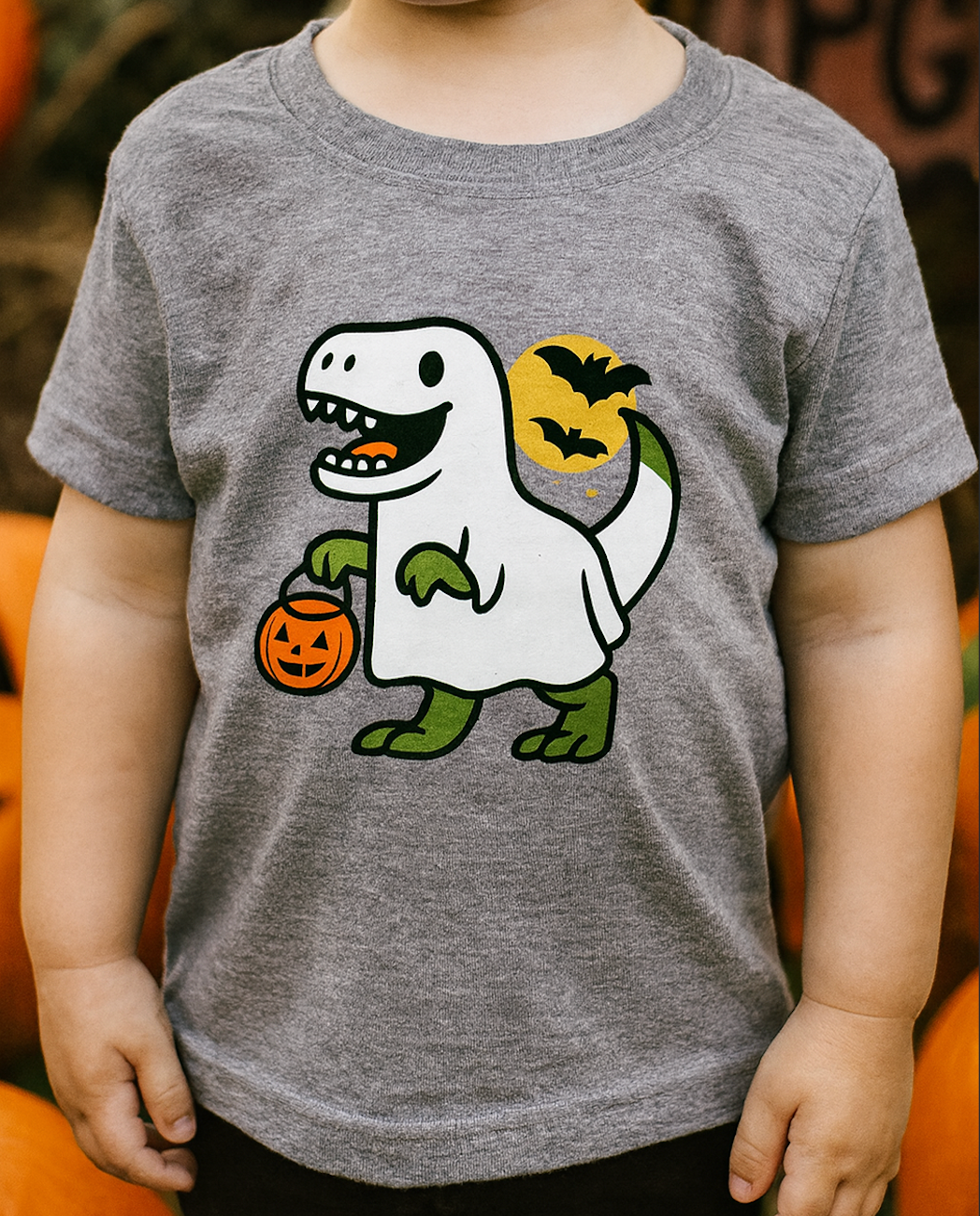 Cute Dino Halloween Toddler Long Sleeve Tee, Kids Halloween Shirt, Dinosaur Costume Top, Toddler Apparel, Fall Fashion