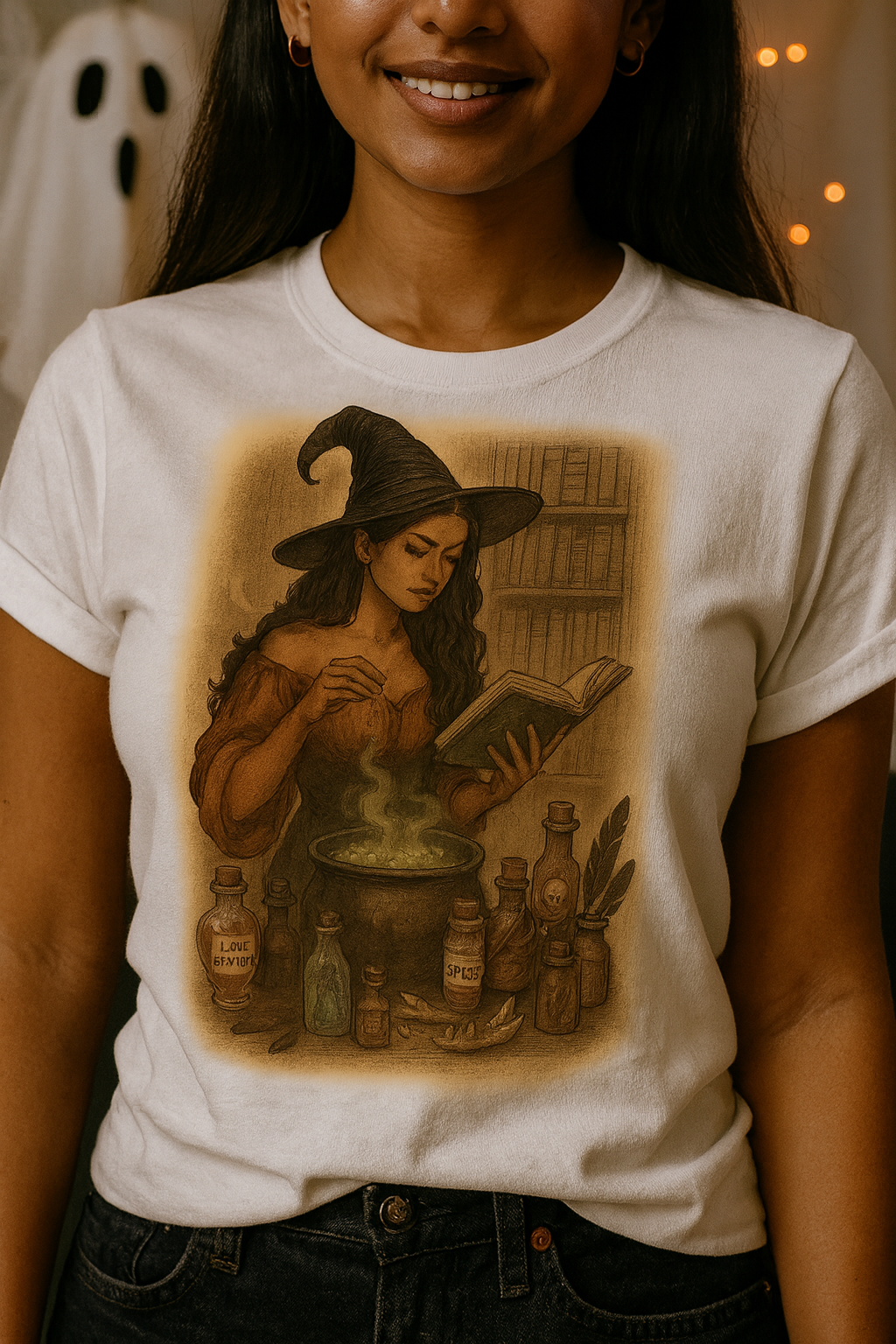 Witchy Long Sleeve Tee - Spooky Season Apparel, Halloween Shirt, Dark Romance Book, Magical Gift for Her