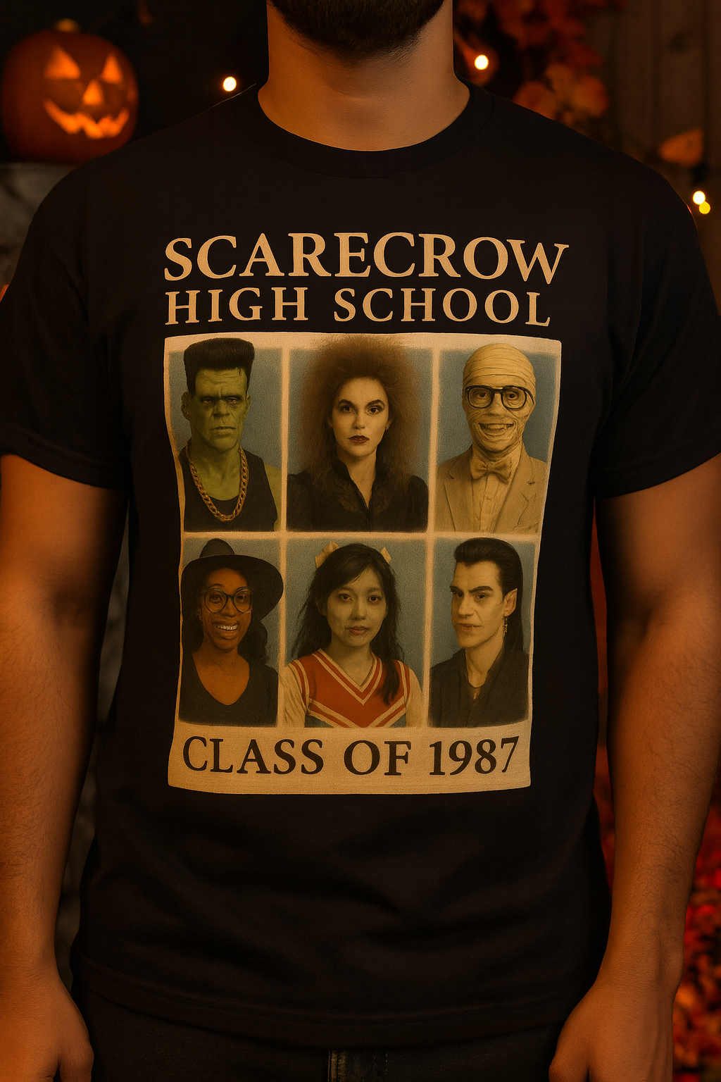 Scarecrow High School T-Shirt, Class of 1987 Tee, Halloween Apparel, Unisex Cotton Tee, Nostalgia, Vintage School Spirit Shirt
