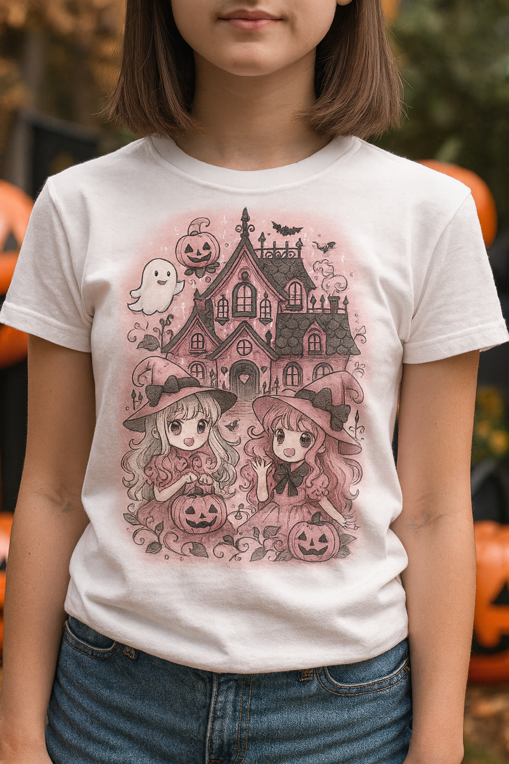 Anime Cartoon, Youth Halloween Adventure Long Sleeve Tee, Girly Shirt, Kids Fall Fashion