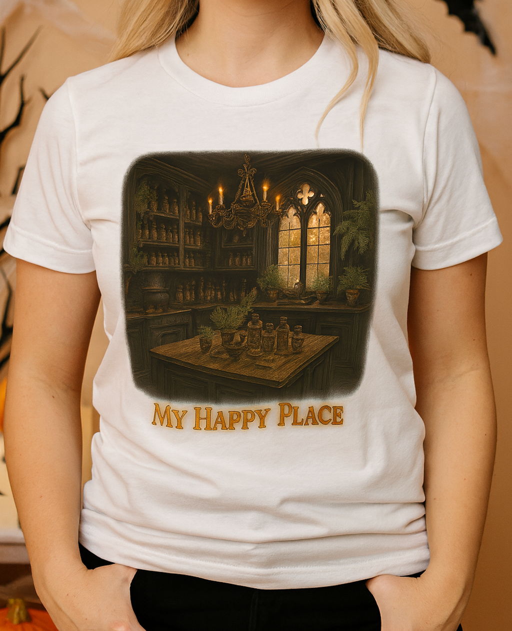 Cozy Unisex Long Sleeve Tee - 'My Happy Place' Shirt, Perfect Gift for Book Lovers, Relaxation Wear, Fall Fashion, Book Lovers